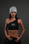 Cherub NFGU One Shoulder Sports Bra in Black — imagem 1