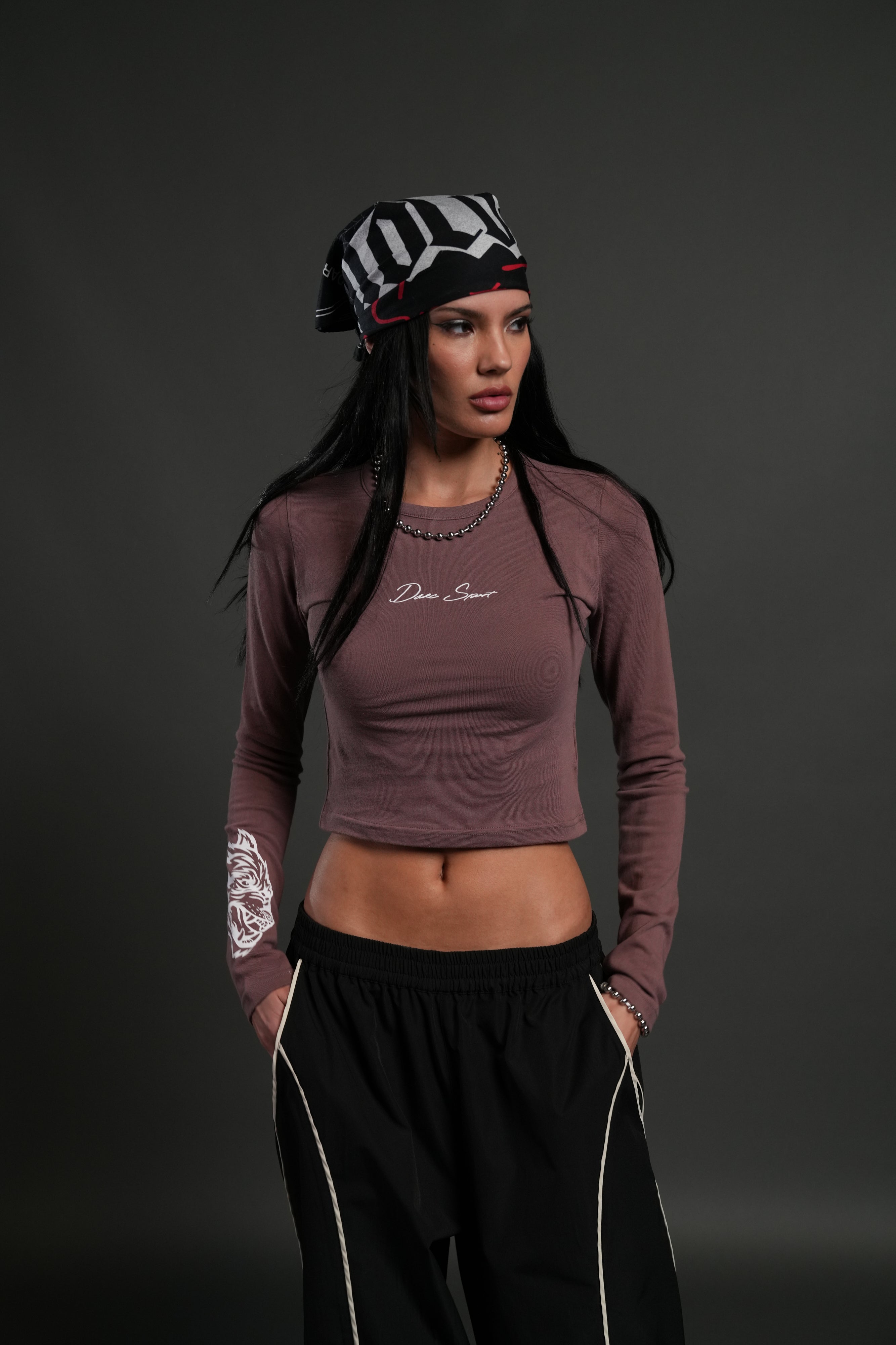 Stone Code L/S "Baby" Tee in Mauve — imagem 1