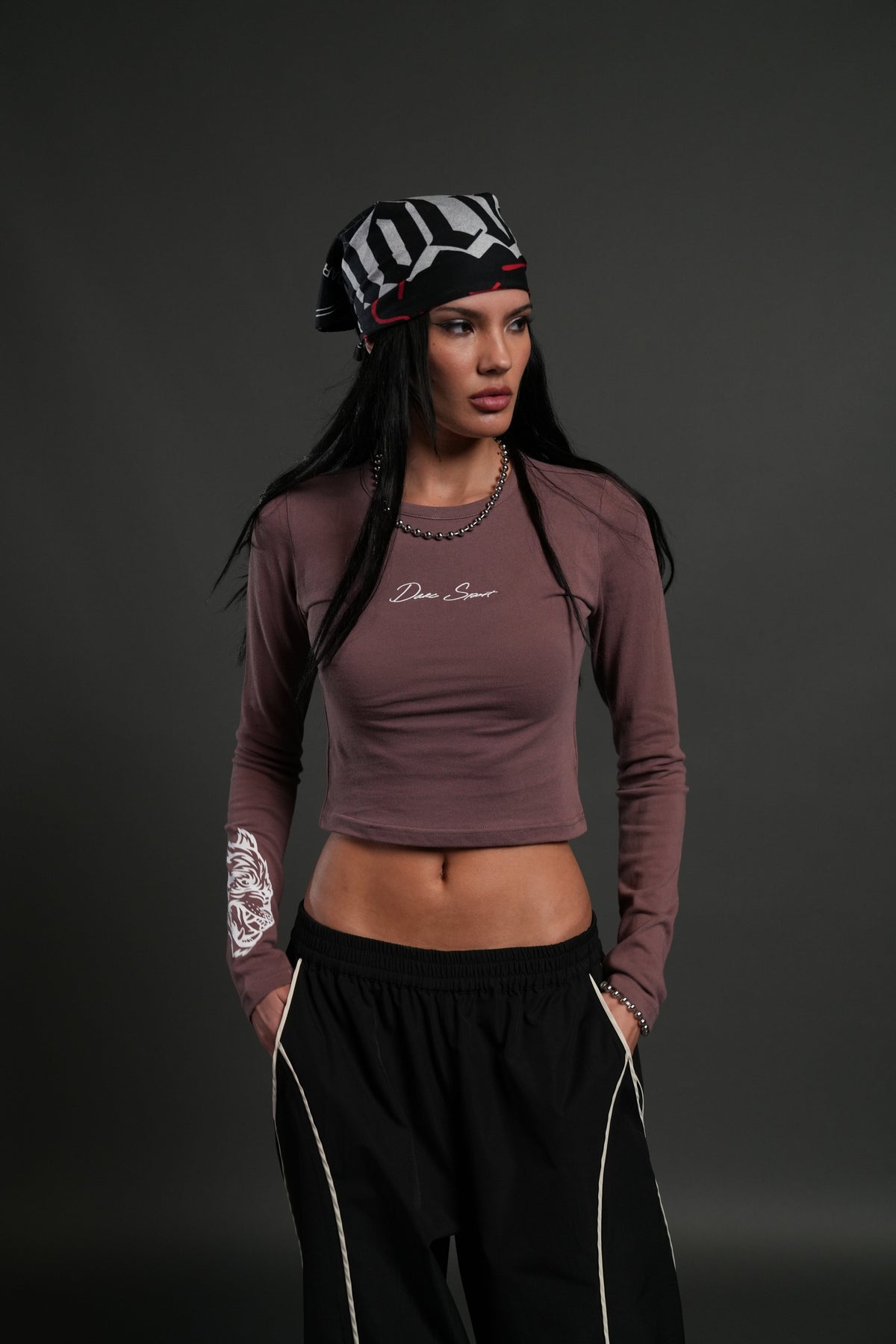 Stone Code L/S "Baby" Tee in Mauve - imagem 1