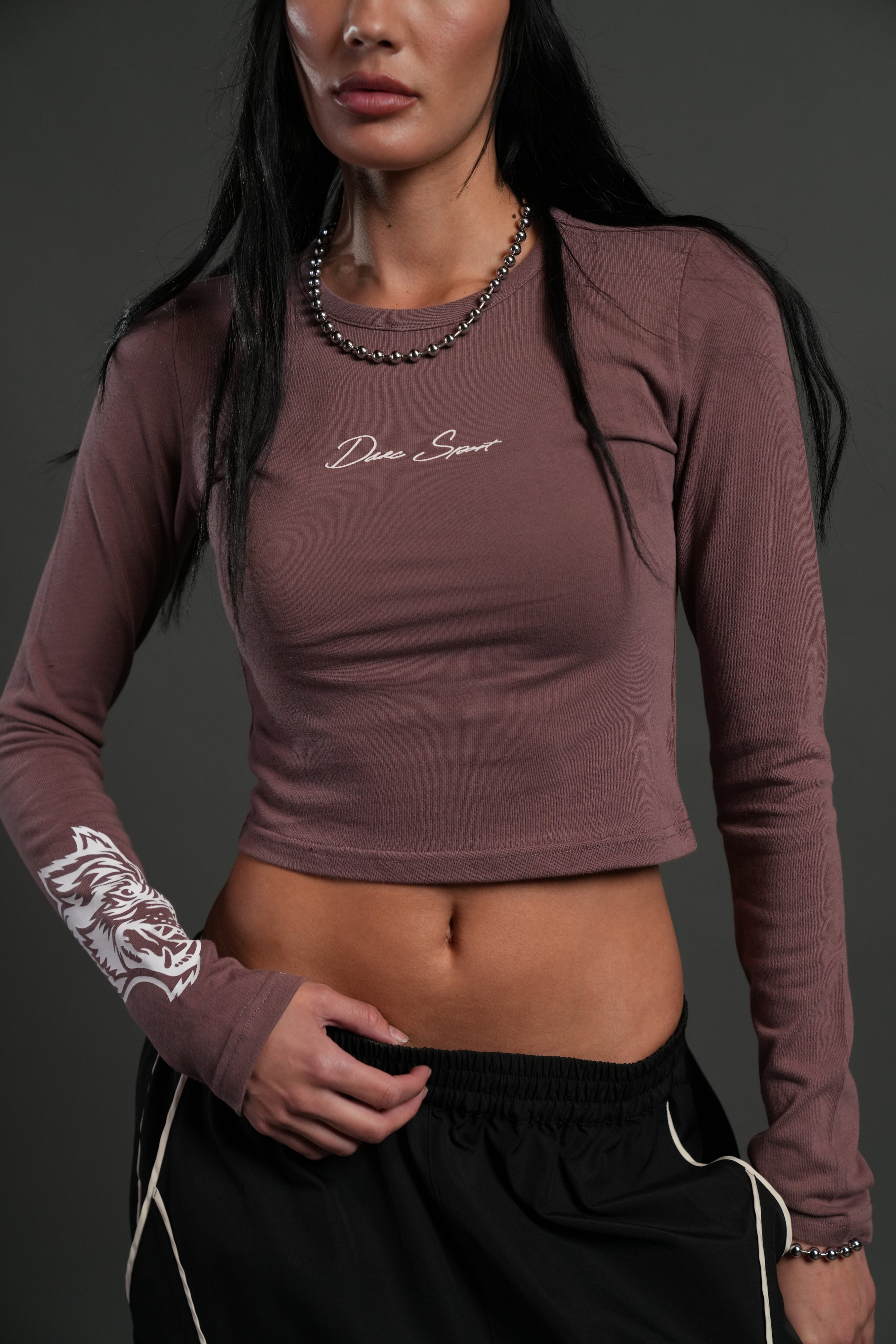 Stone Code L/S "Baby" Tee in Mauve — imagem 5