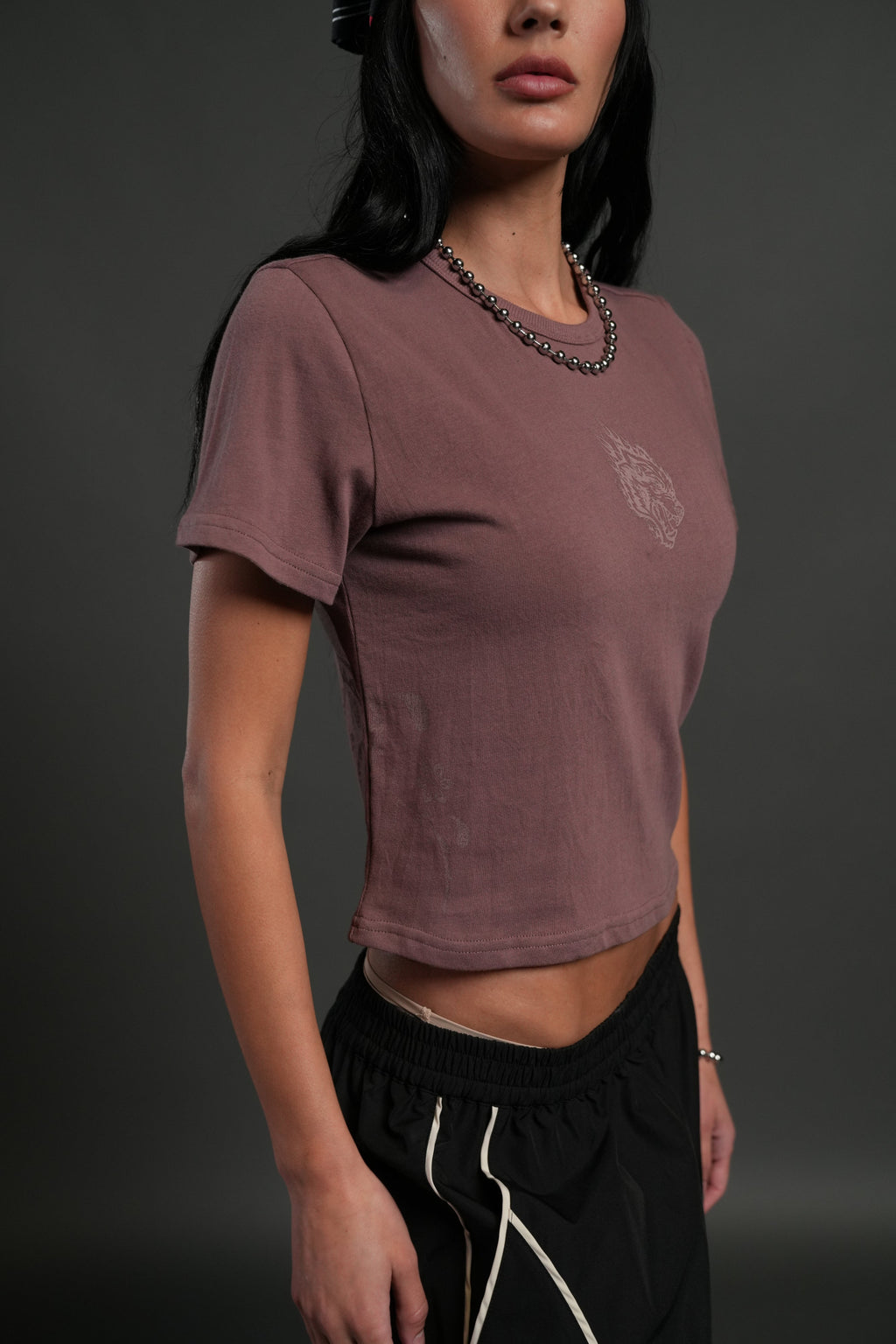 Faded Paisley "Timeless" Tee in Mauve — imagem 3