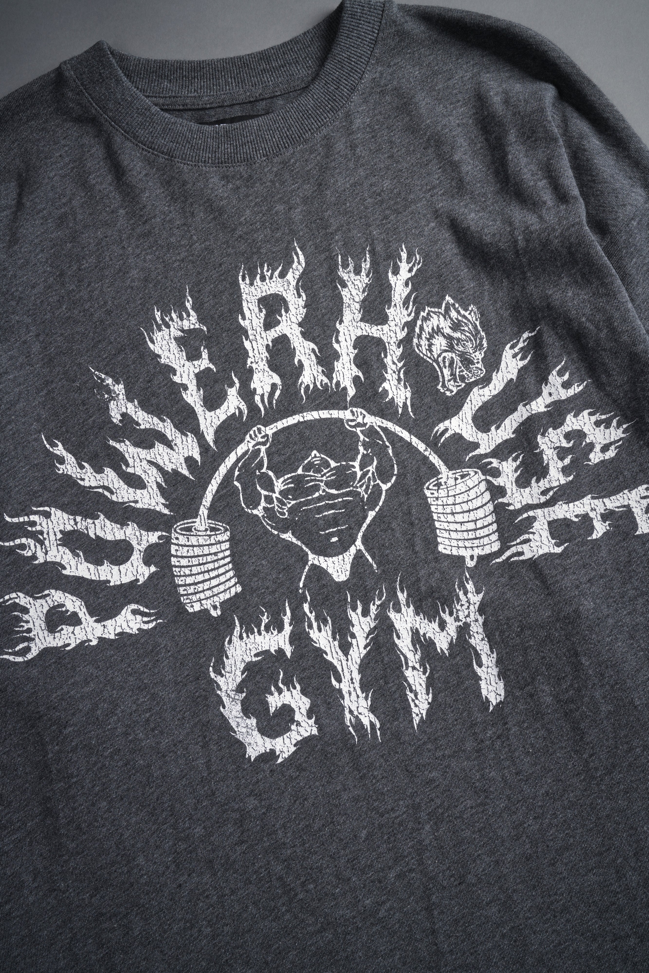 Iron Flame "Premium" Oversized Tee in Darc Heather Gray — imagem 6