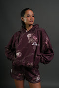 Rose Thorn Ellie Sweat Shorts in Cherry Wine Rose Thorn - imagem 1