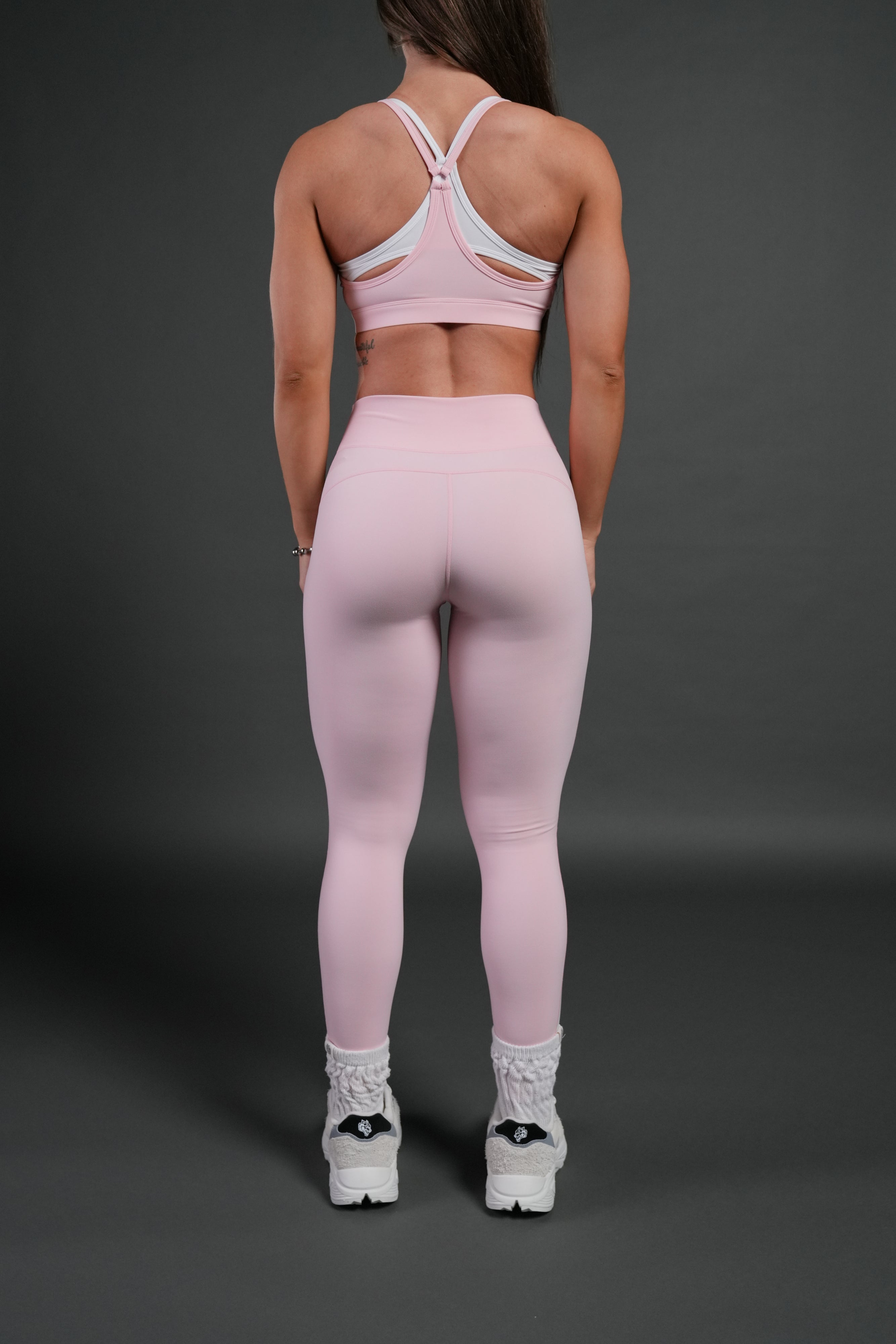 Chopper Wolf "Celine" Stripe Energy Leggings in Warm Blush — imagem 3