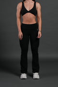 Wolves Pyramid Romy Foldover Pants in Black — imagem 1