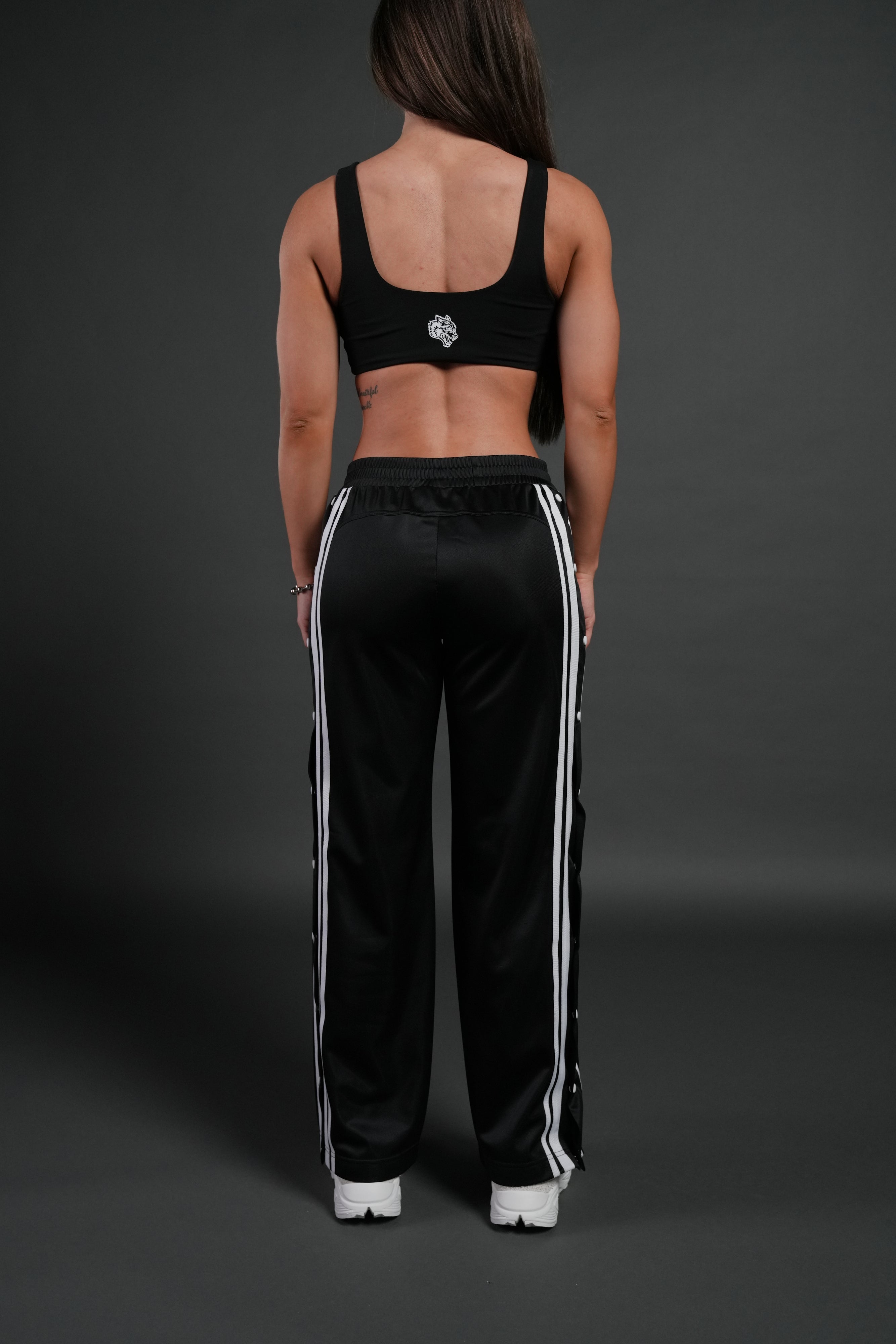 Dual Wolf "Juliette" Tearaway Track Pants in Black — imagem 3
