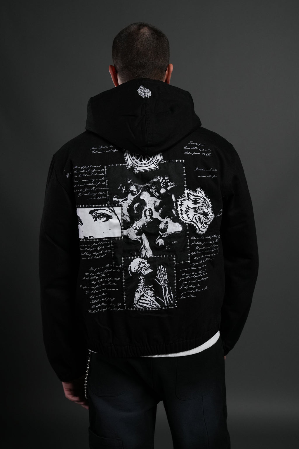 Wolves Pray Calaway Jacket in Distressed Black - imagem 4