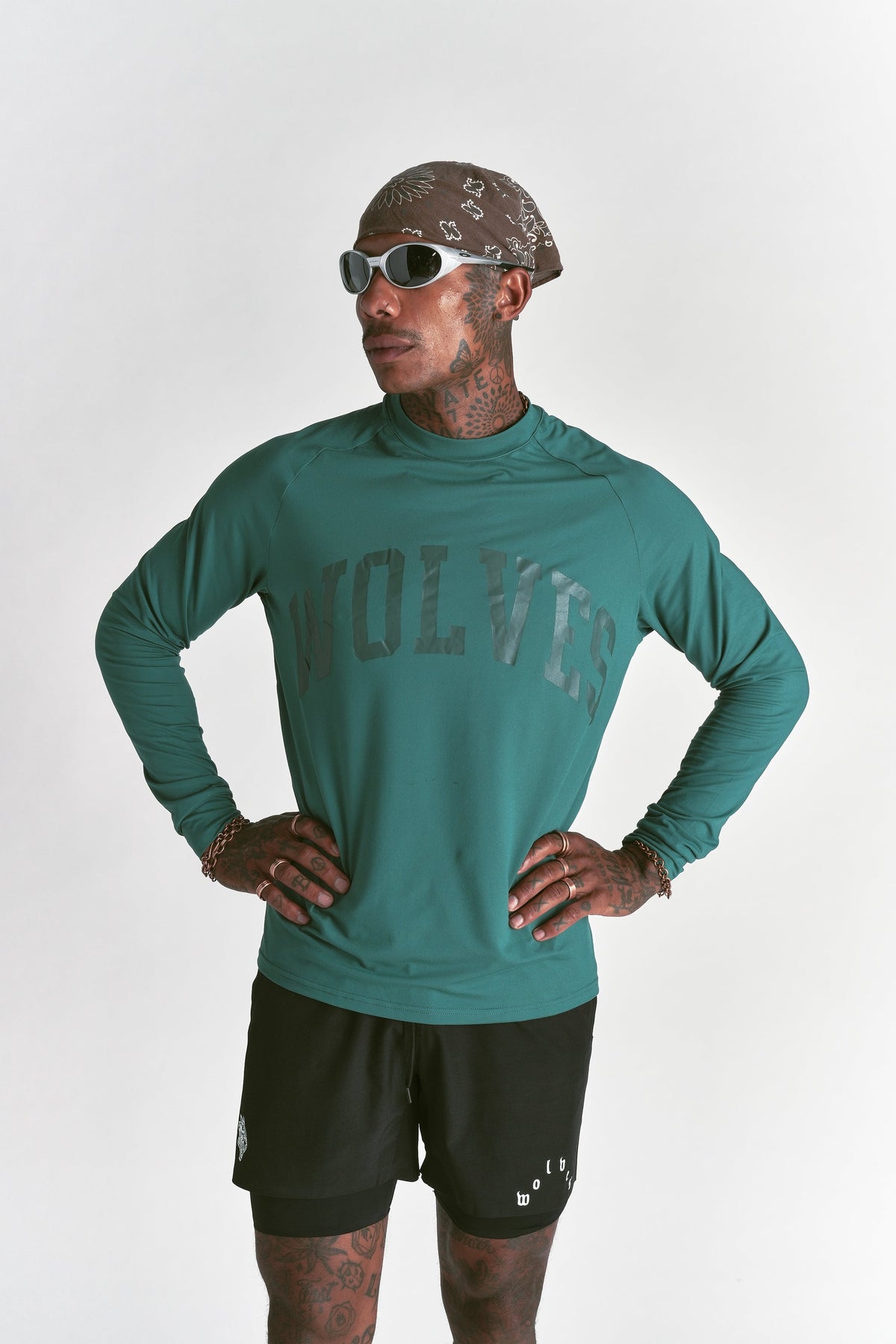 Only Loyalty "Dry Wolf" Raglan LS Tee in Sierra Pine — imagem principal