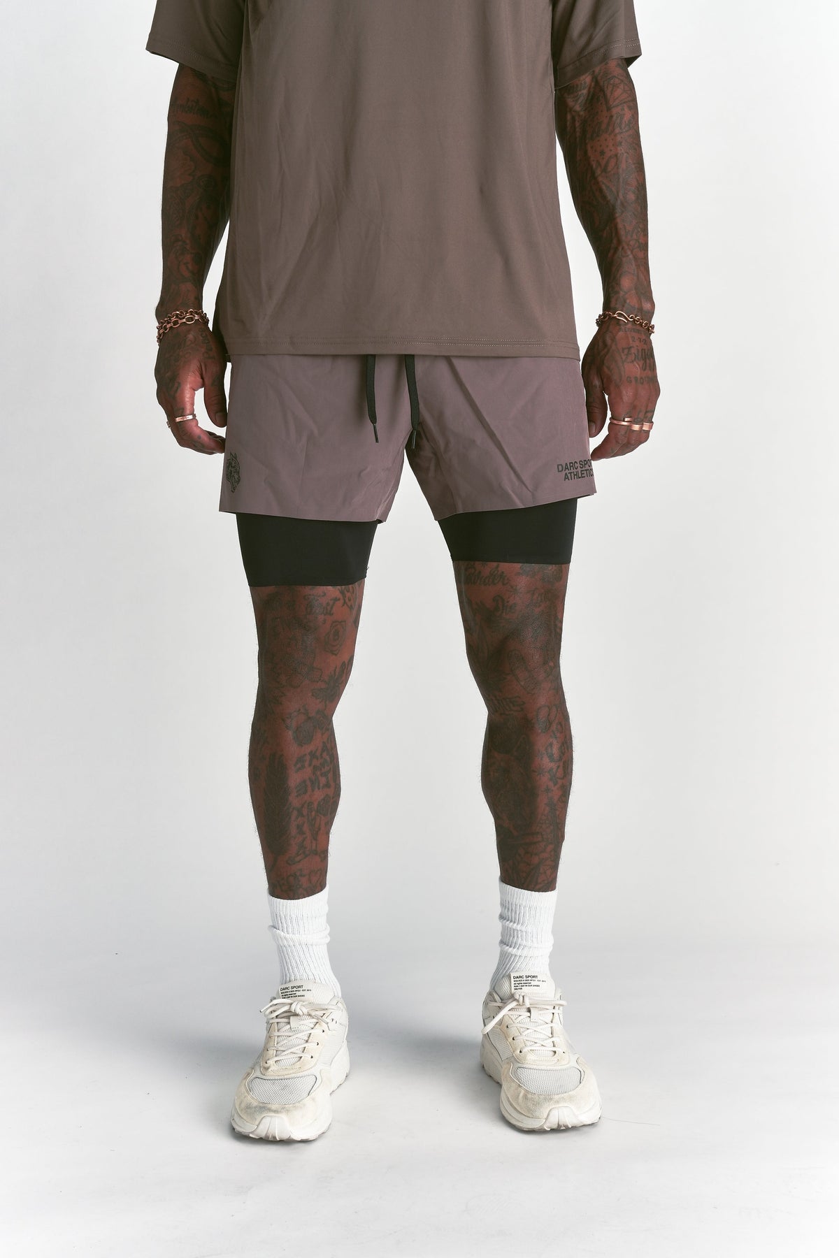 Darc Sport Athletics Compression Shorts in Mojave Brown — imagem principal