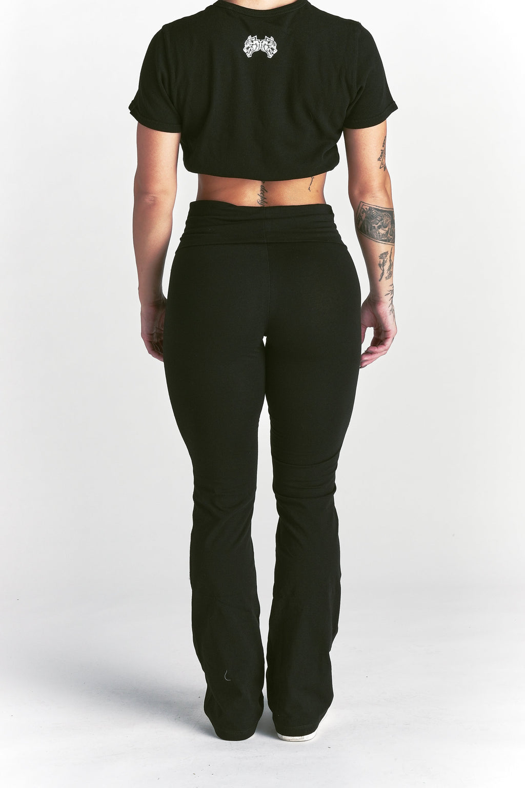 Forever Mark "Romy" Foldover Pants in Black — imagem 12