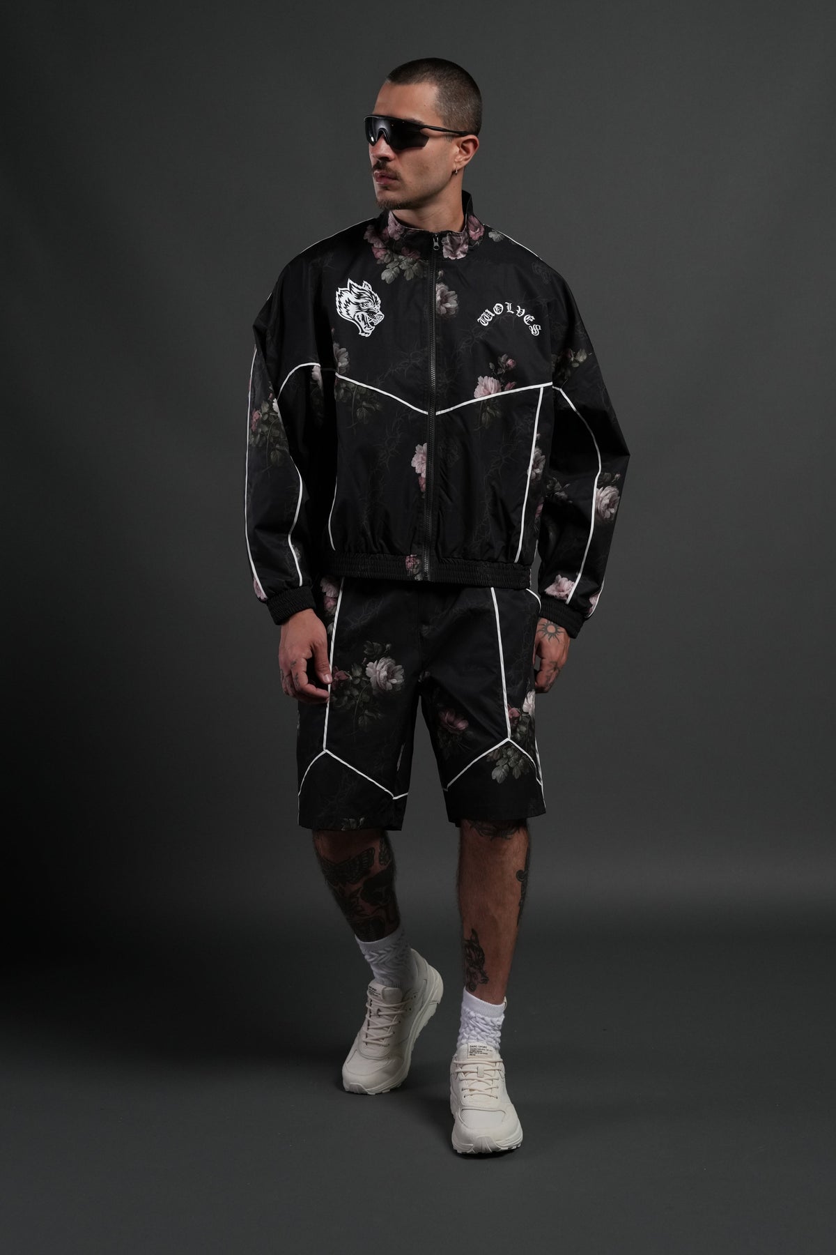 Wolf Chopper Quinn Track Jacket in Black Rose Thorn - imagem 5