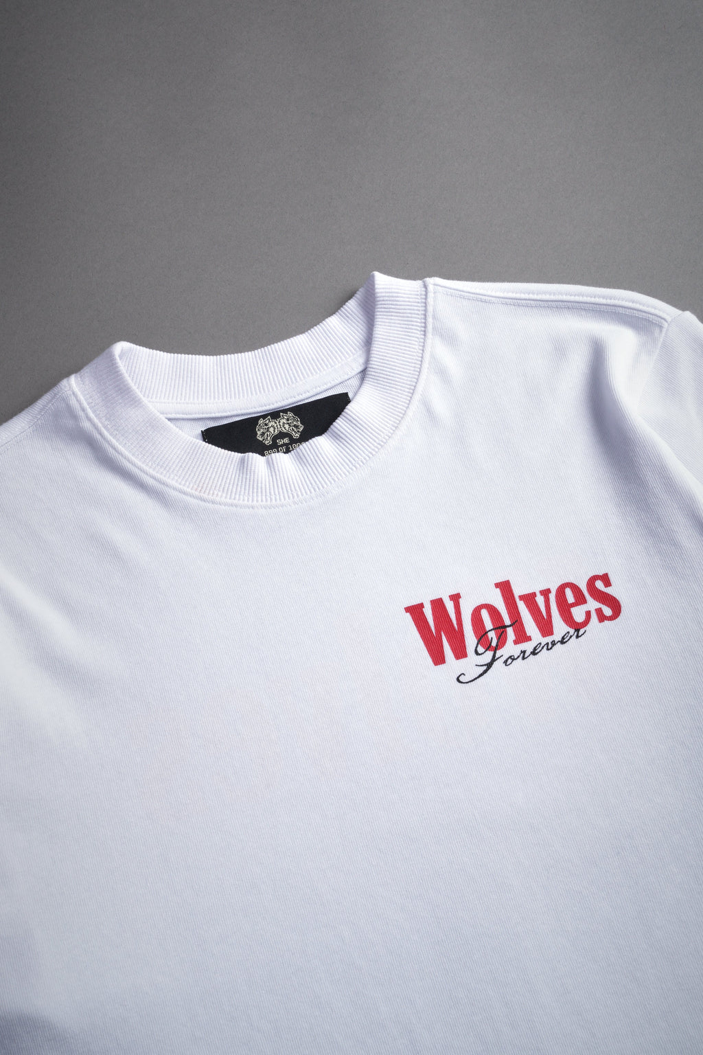 She Wlvs "Premium" (Cropped) Tee in White — imagem 8