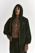 Darc Sport Athletics "Darco" Double Zip Hoodie in Black Sun Fade/Black — imagem principal