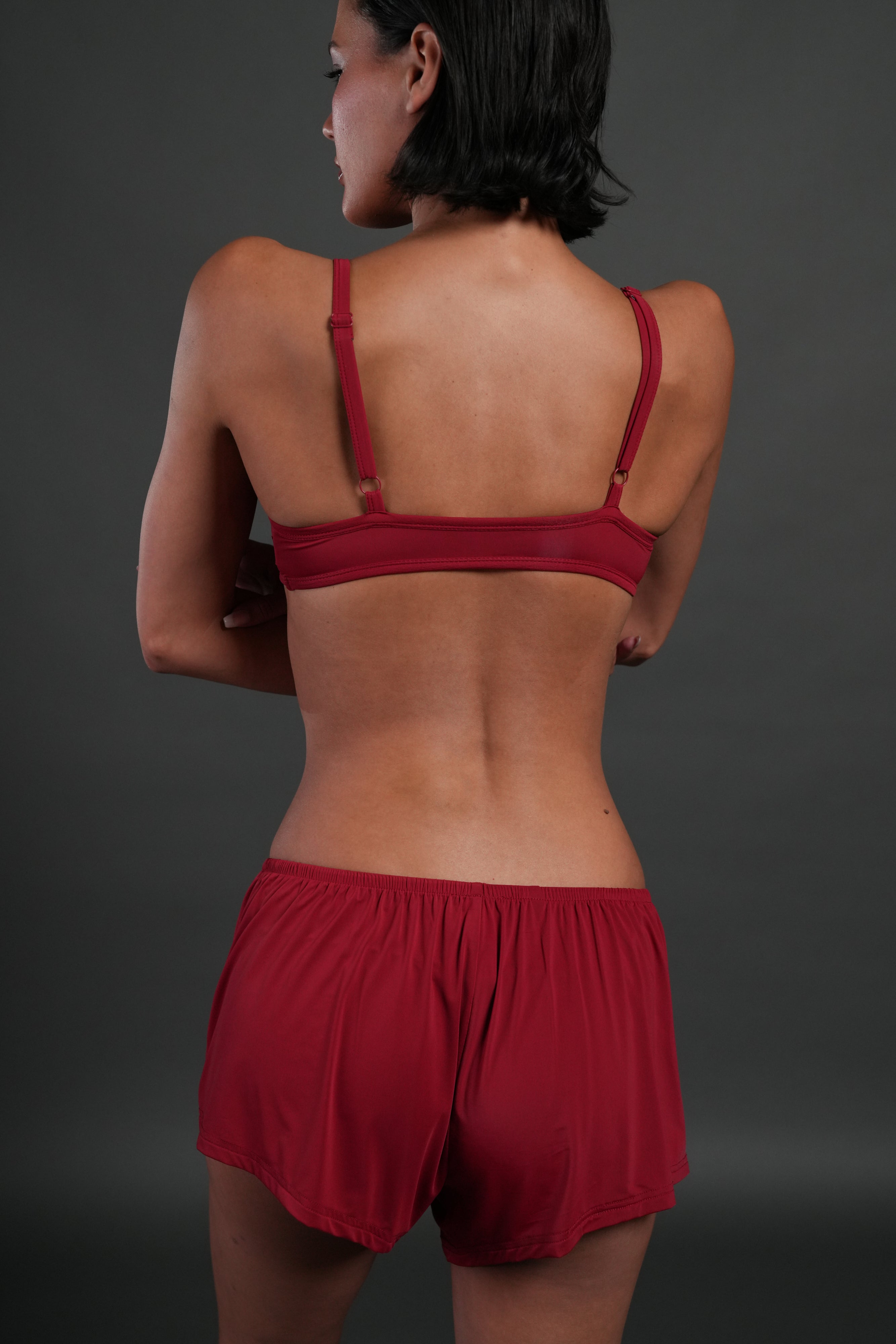 Wolf Chopper "Eva" Silky Triangle Bralette in Deep Raspberry — imagem 2