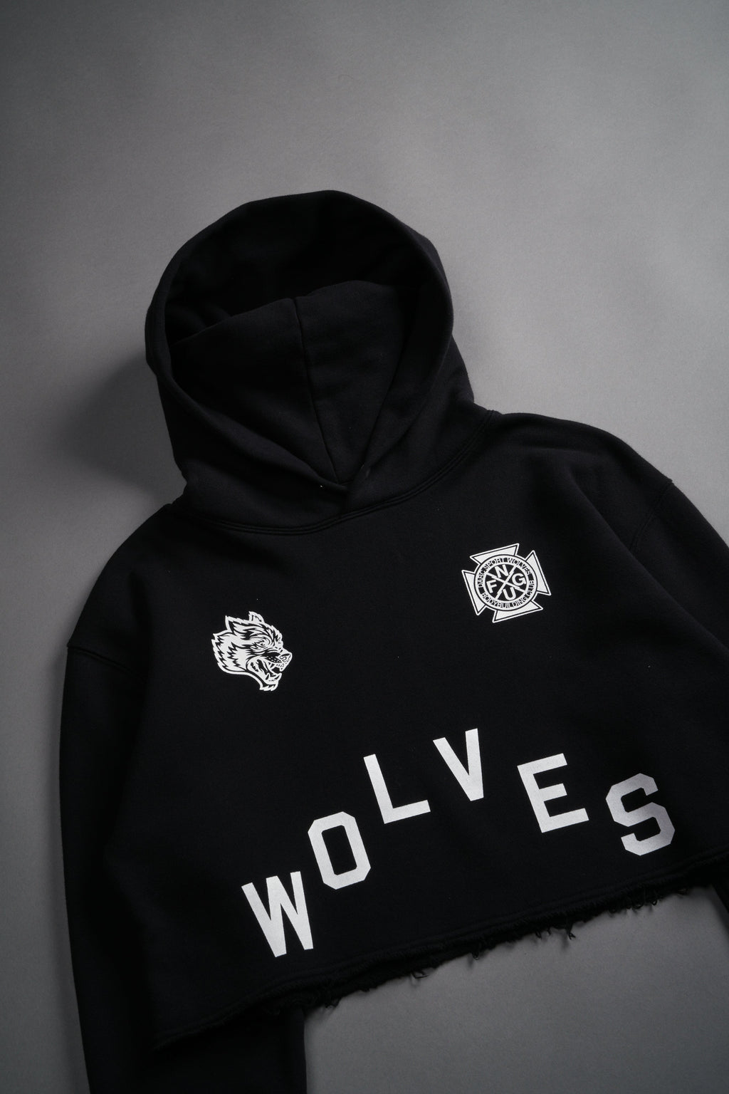 Wolf Pyramid "Pierce" Cropped Hoodie in Black — imagem 6