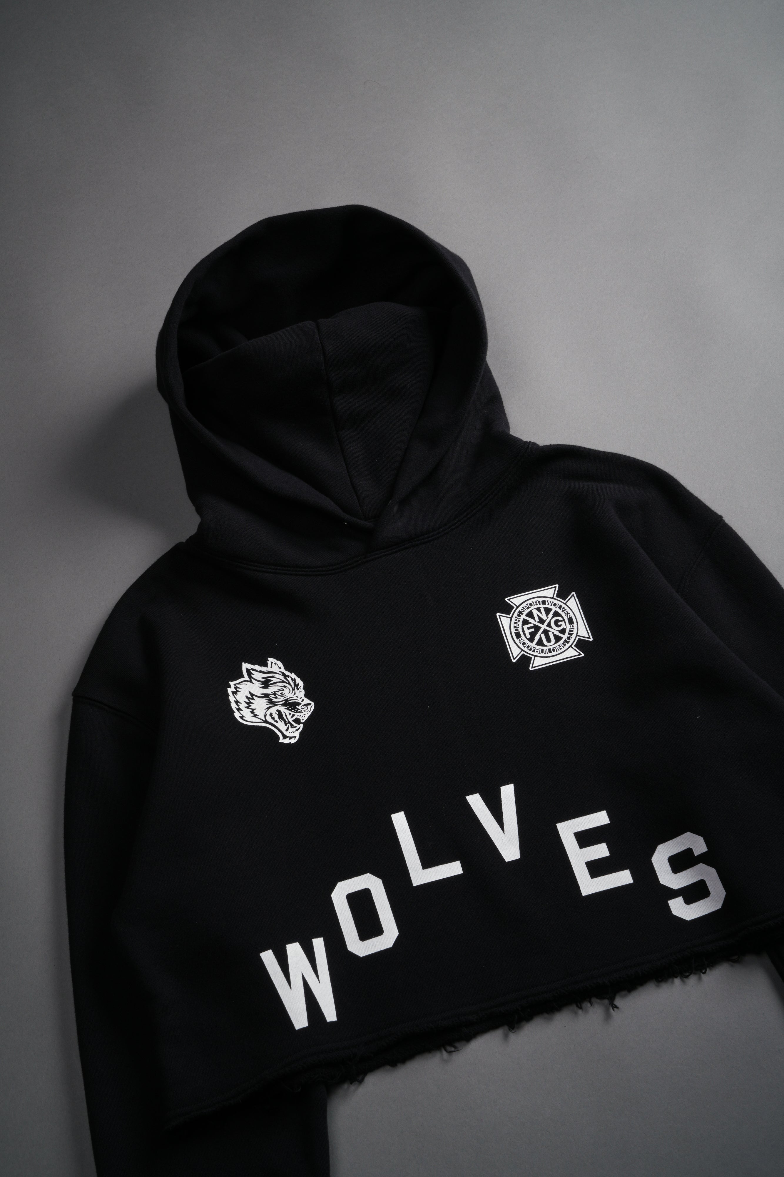 Wolf Pyramid "Pierce" Cropped Hoodie in Black — imagem 6