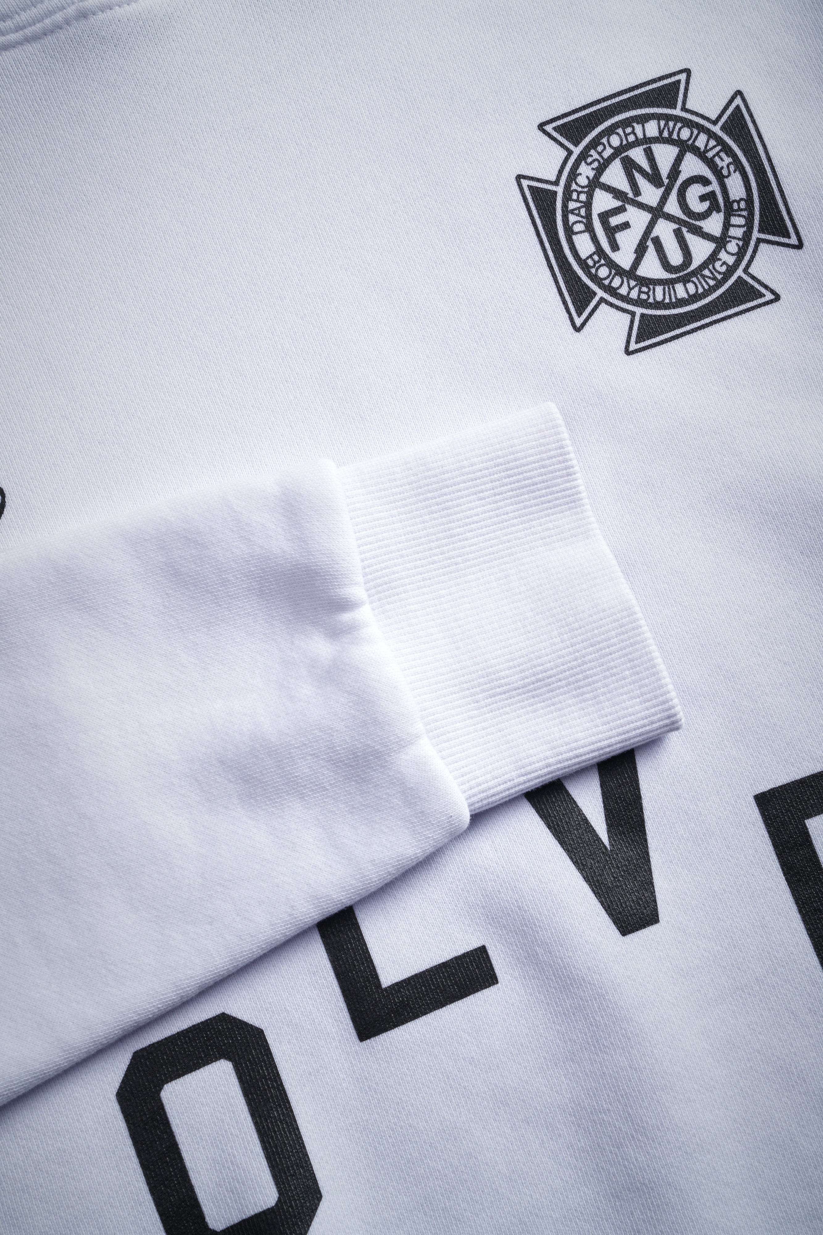 Wolf Pyramid "Pierce" Cropped Hoodie in White — imagem 8