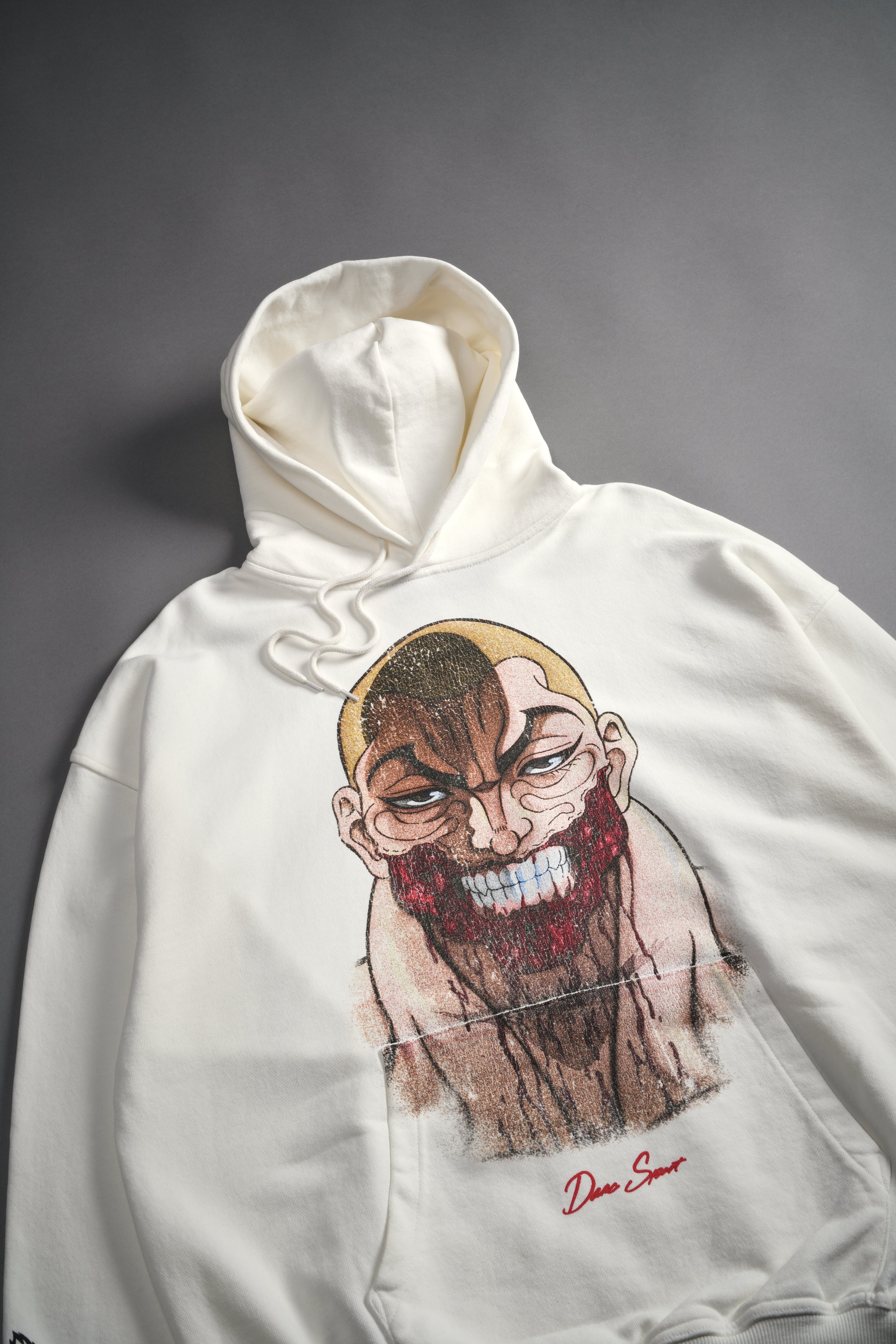 Enraged "Grunge" Hoodie in Cream — imagem 7
