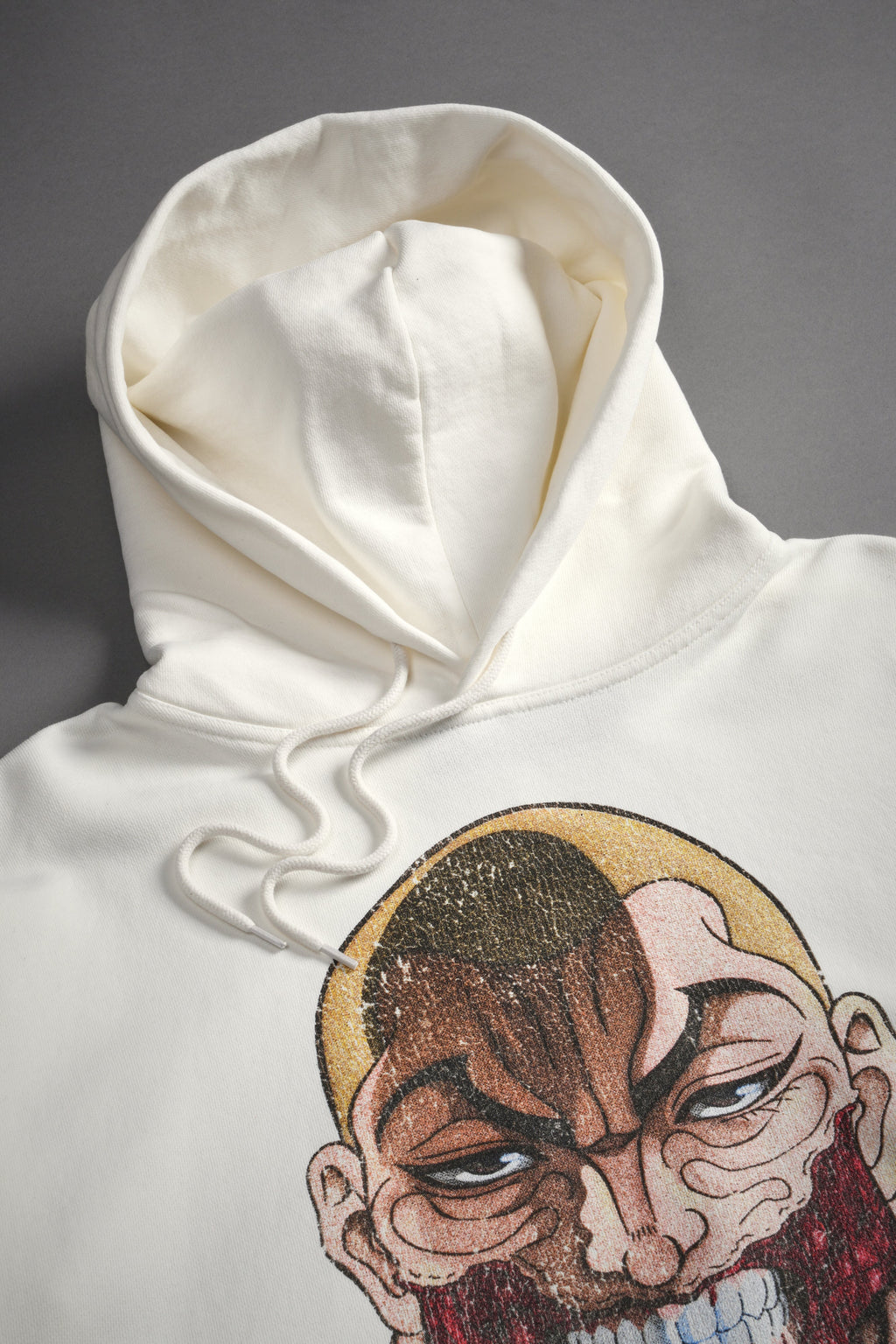 Enraged "Grunge" Hoodie in Cream — imagem 8