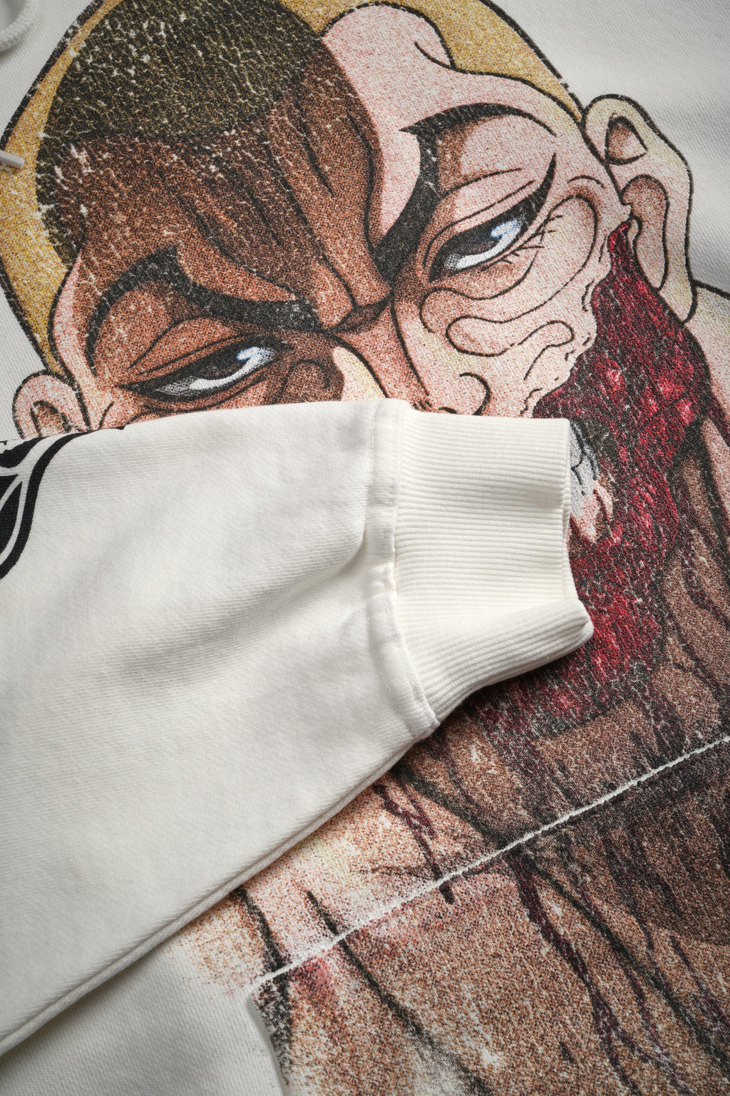 Enraged "Grunge" Hoodie in Cream — imagem 10