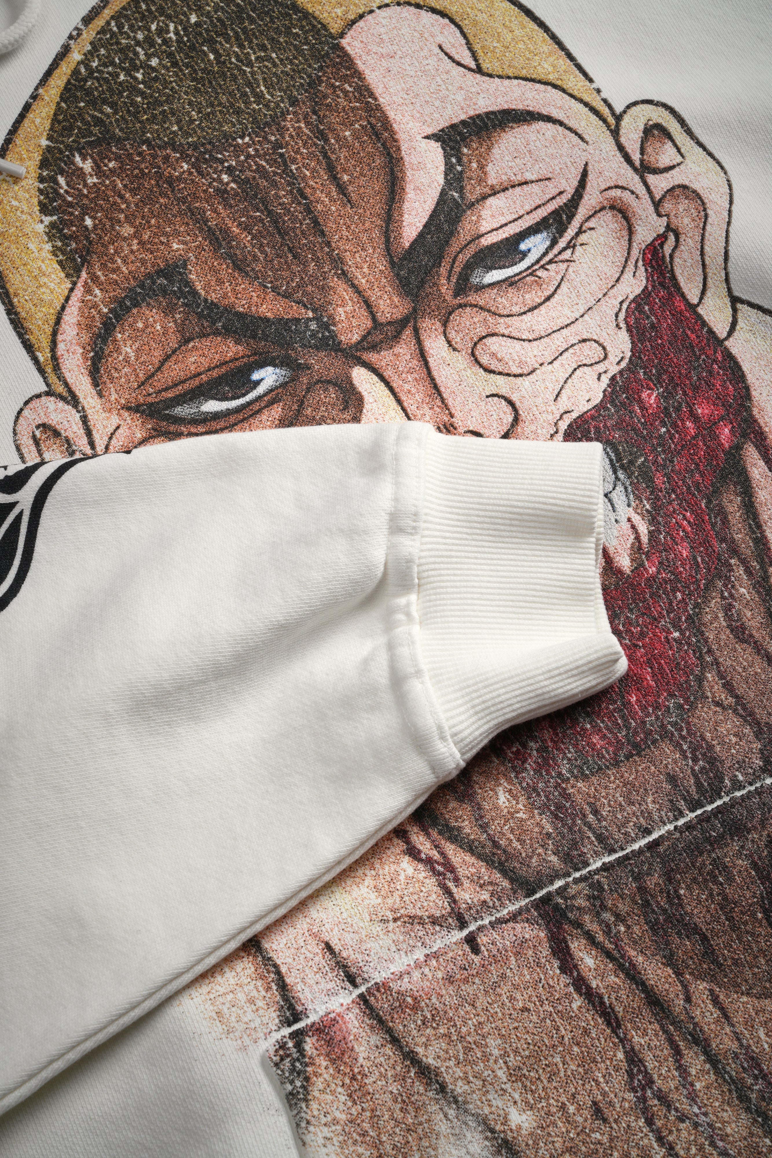 Enraged "Grunge" Hoodie in Cream — imagem 10