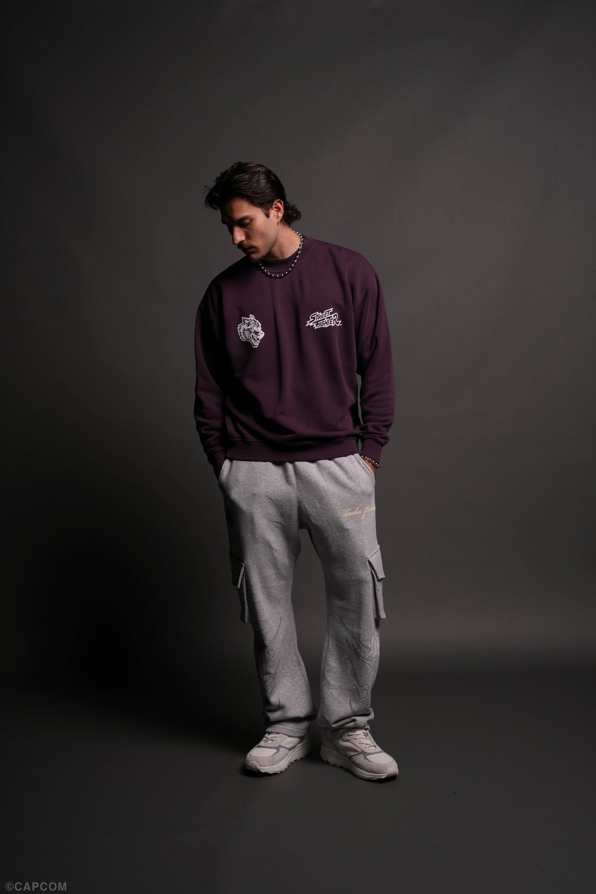Final Boss Unisex London Crewneck in Storm Purple - imagem 7