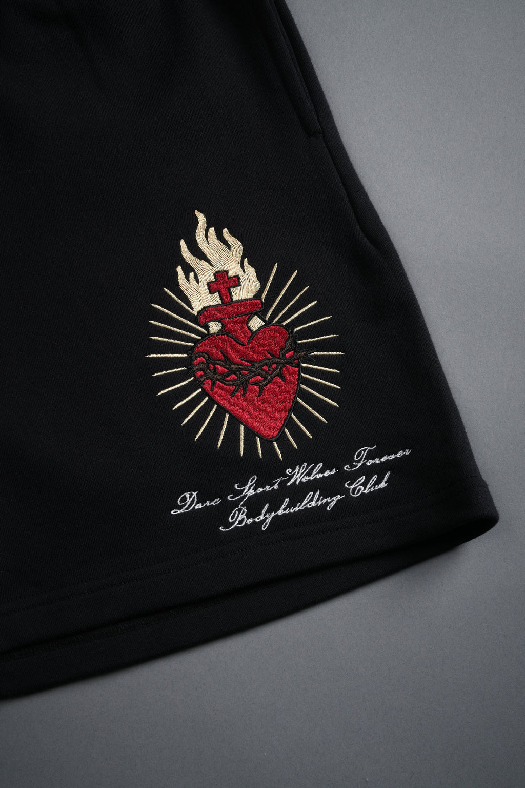 Doomed Love Post Lounge Sweat Shorts in Black — imagem 9