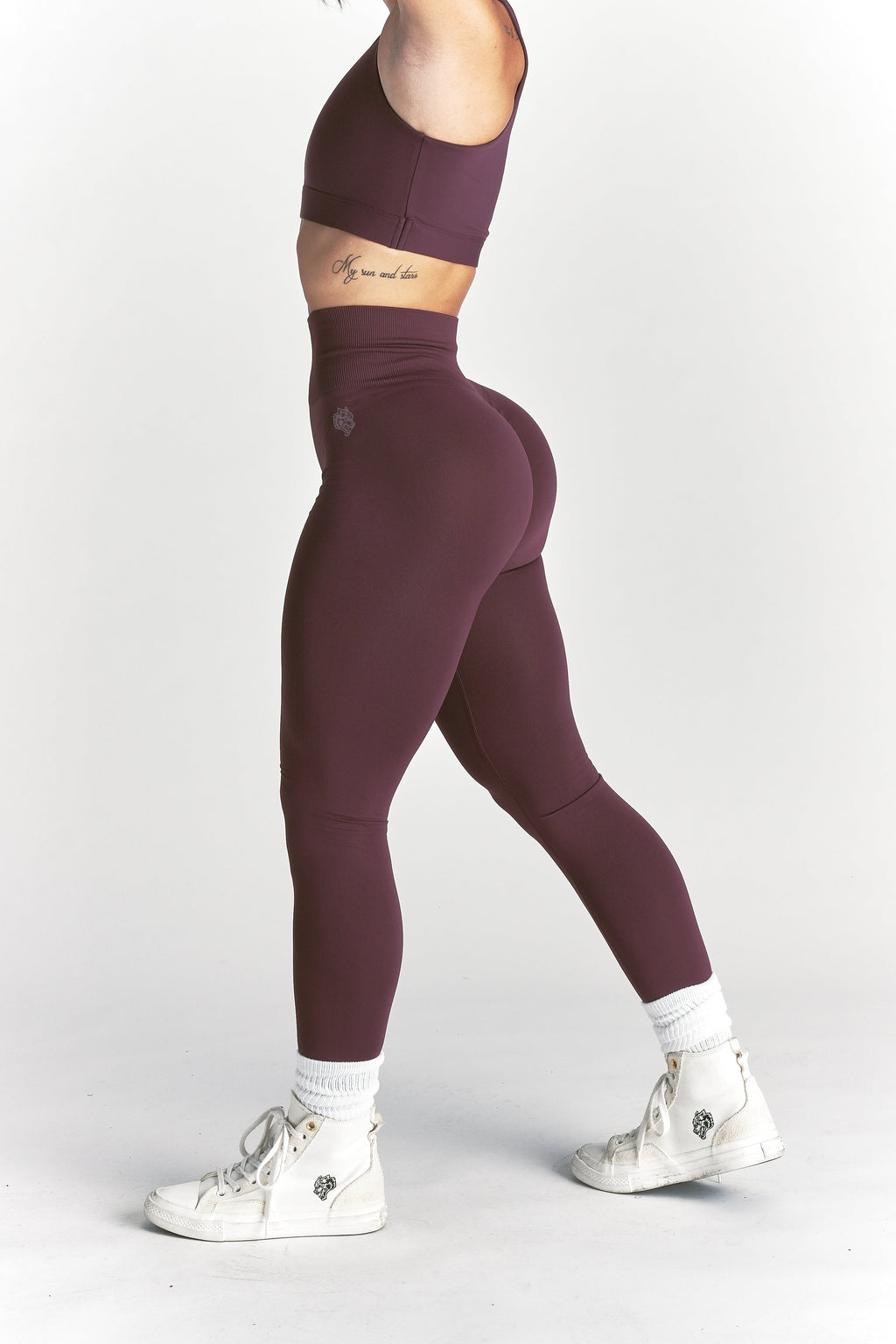 Wolf "Skylar" Soft Seamless Leggings in Fig — imagem 7