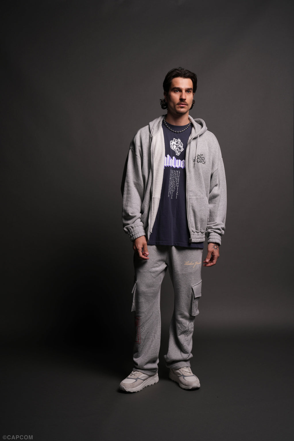 Final Boss "Chambers" Zip Hoodie in Light Athletic Gray - imagem 5