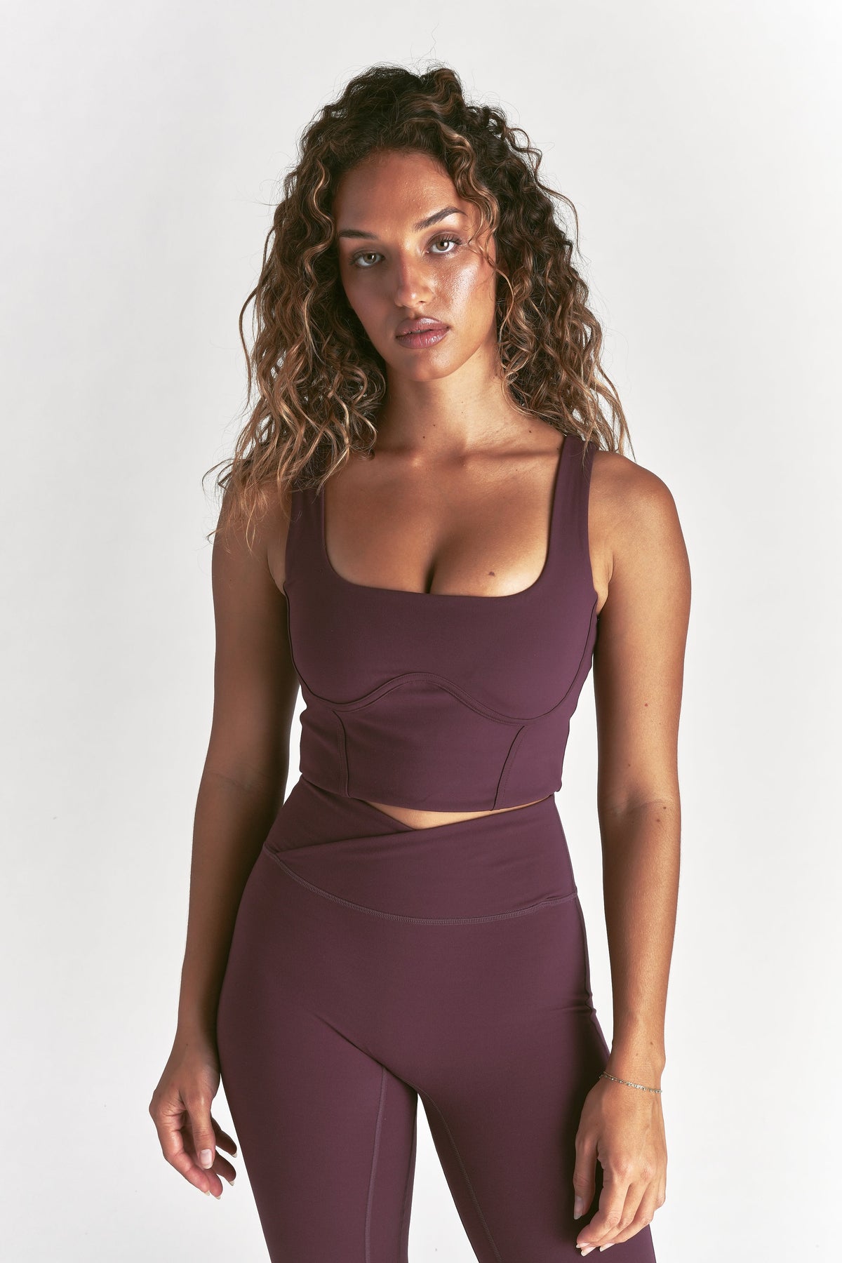 Wolf "Kiera" Energy Corset Bra in Fig — imagem principal