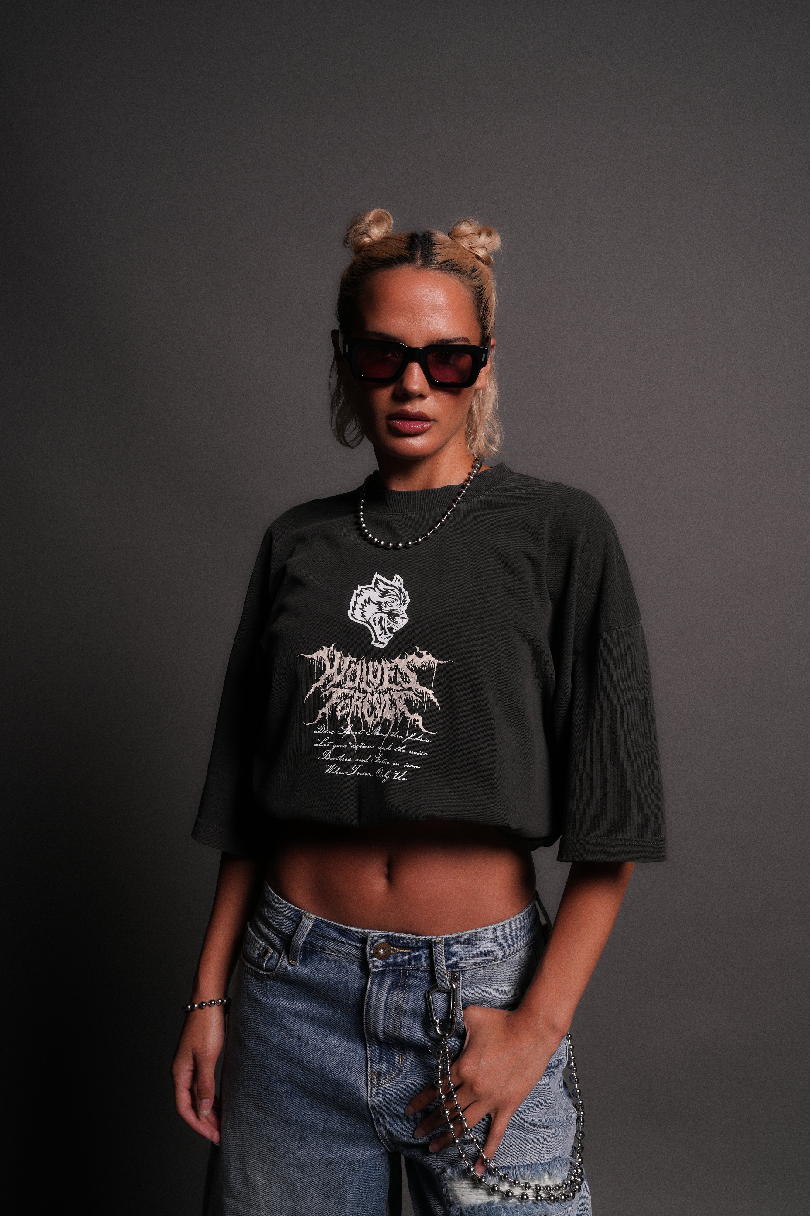 Jack Hammer "Premium" Oversized Tee in Wolf Gray — imagem 6