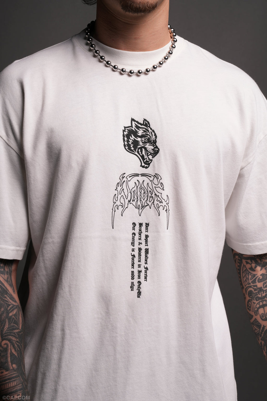 Akuma Forever "Premium" Oversized Tee in Cream - imagem 7