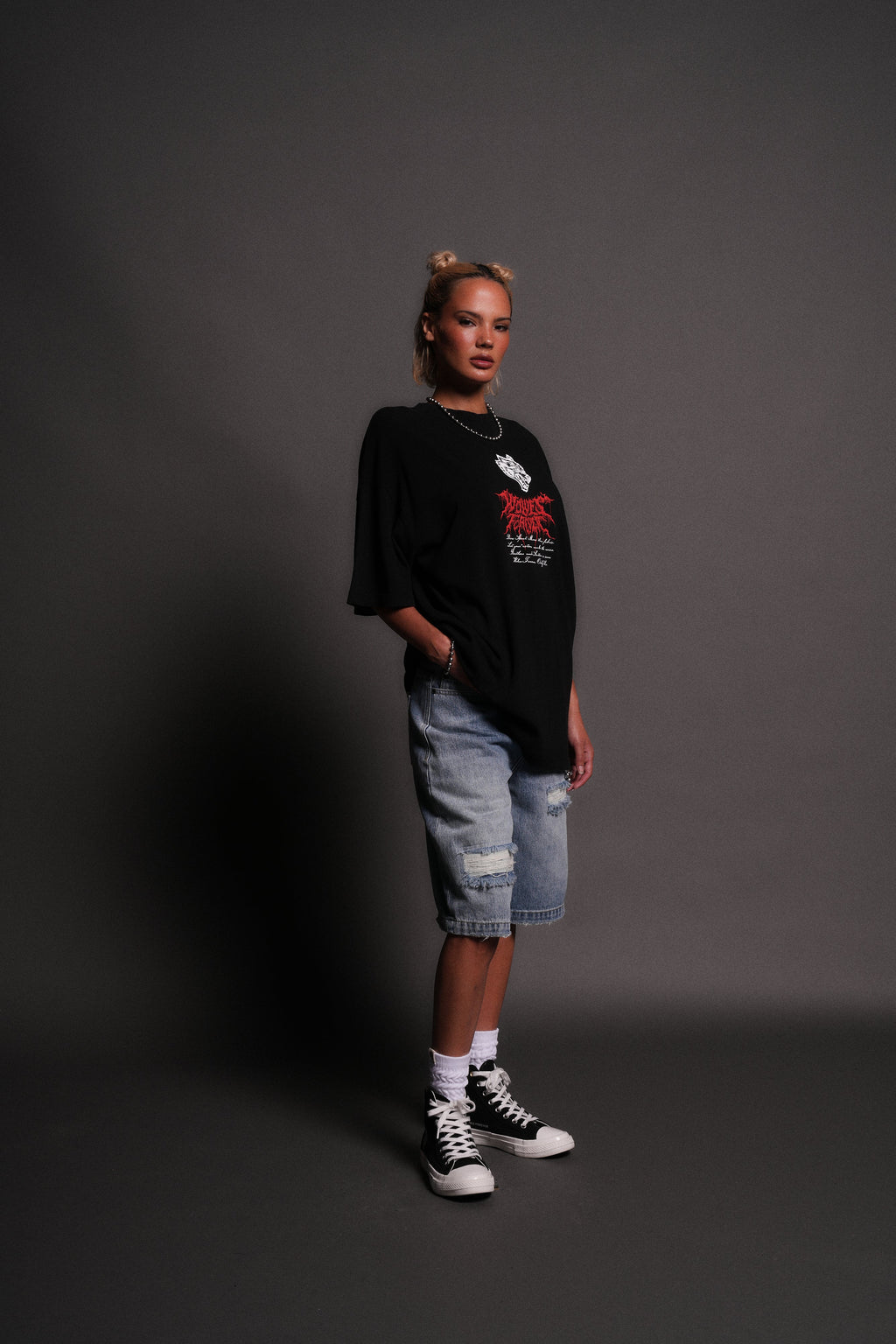 Jack Hammer "Premium" Oversized Tee in Black — imagem 9