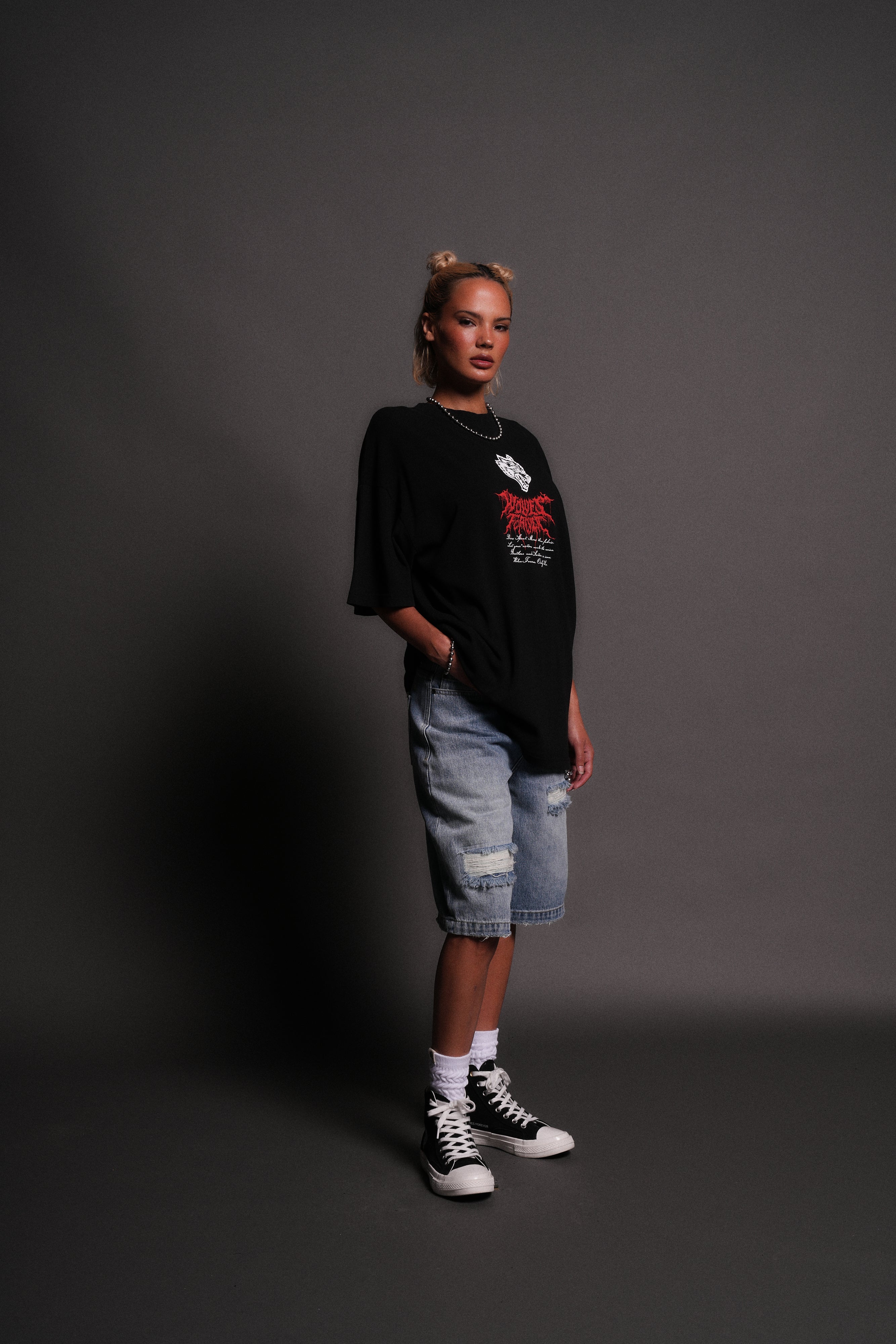 Jack Hammer "Premium" Oversized Tee in Black — imagem 9