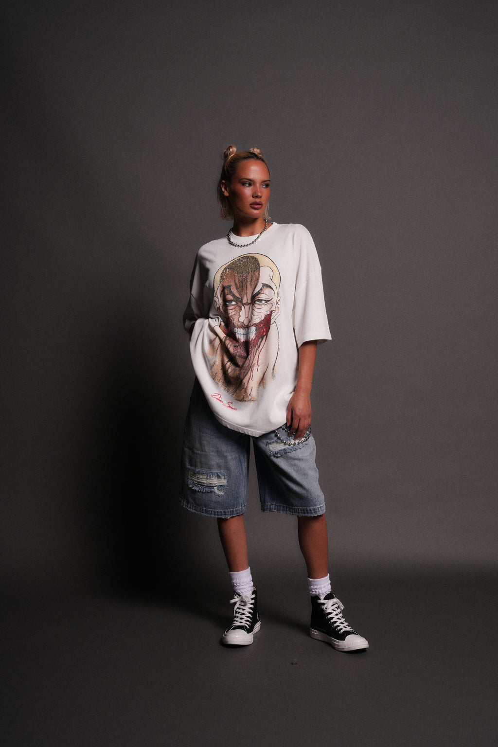 Enraged "Premium" Oversized Tee in Cream — imagem 8