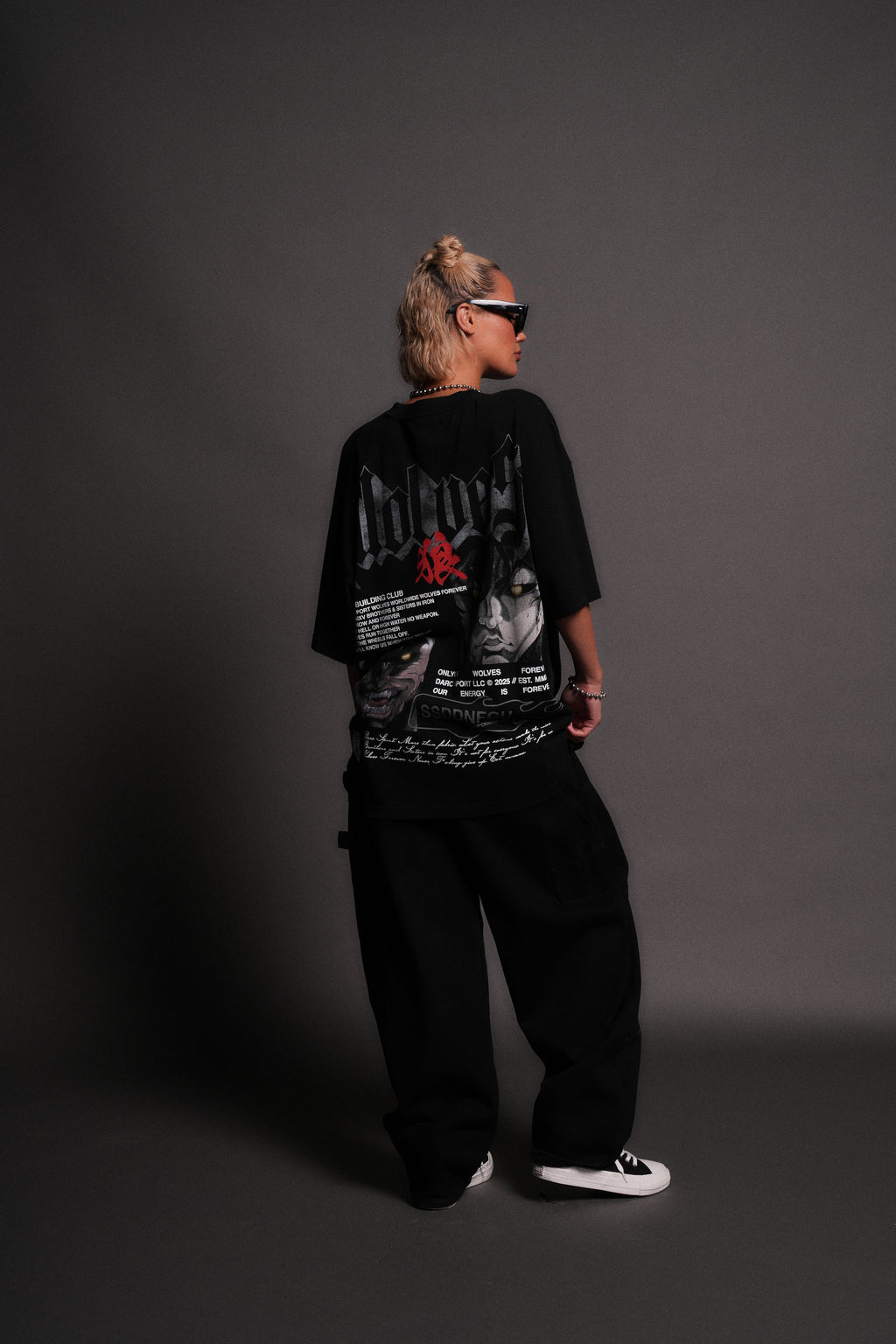 Hanma Legacy "Premium" Oversized Tee in Black — imagem 7