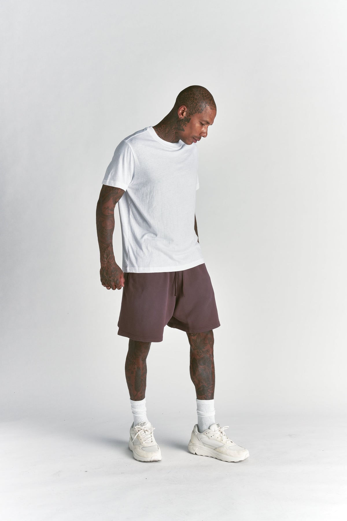 Just Wolves Oversized Post Lounge Sweat Shorts Ironwood Sun Fade — imagem 8