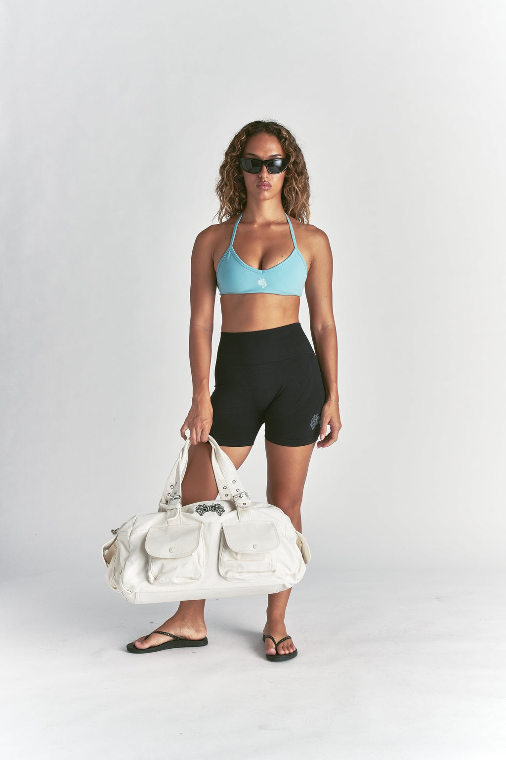 Wolf "Lana" Halter Energy Bra in Dusty Turquoise — imagem 3