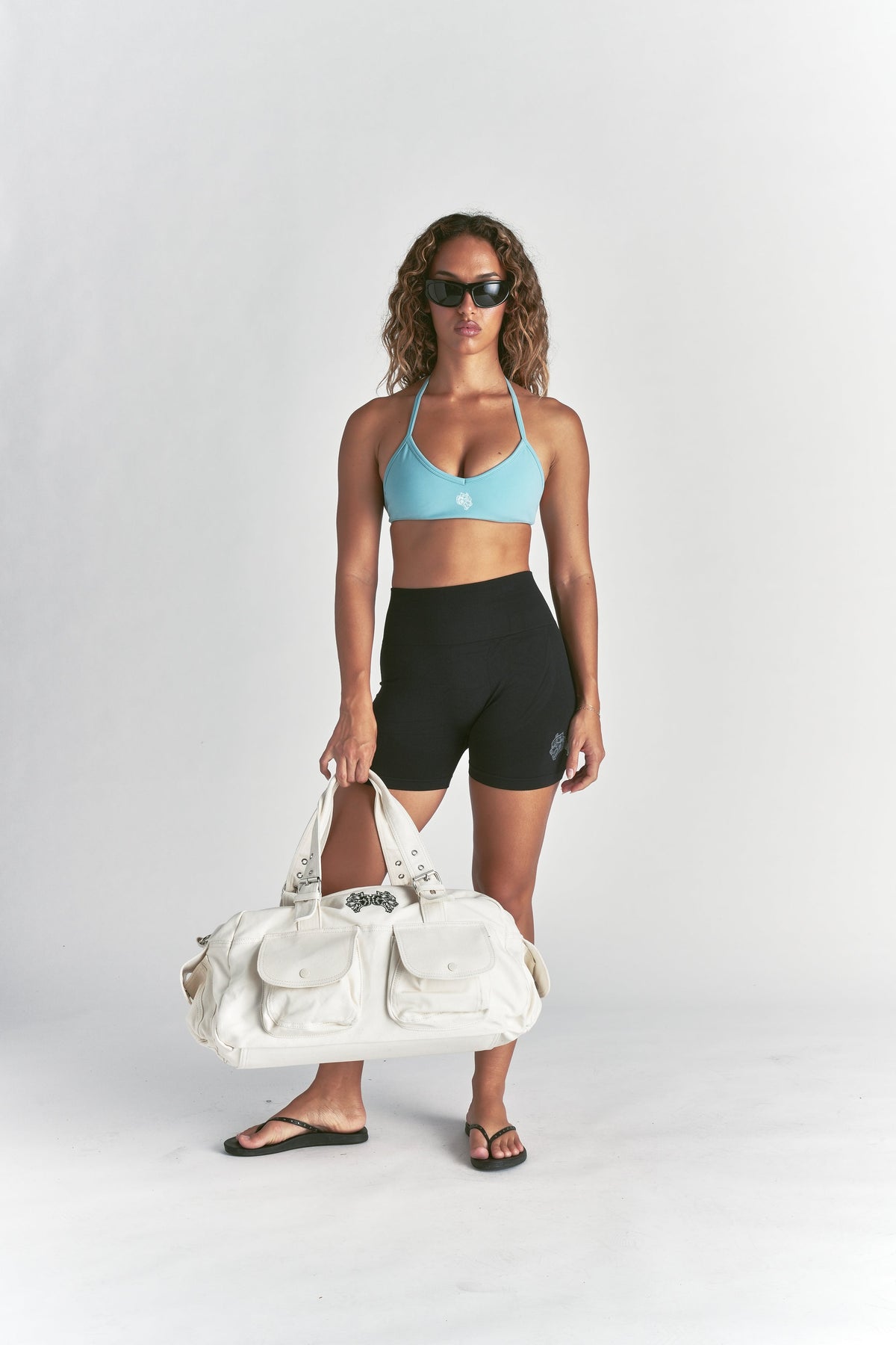 Wolf "Lana" Halter Energy Bra in Dusty Turquoise — imagem 3