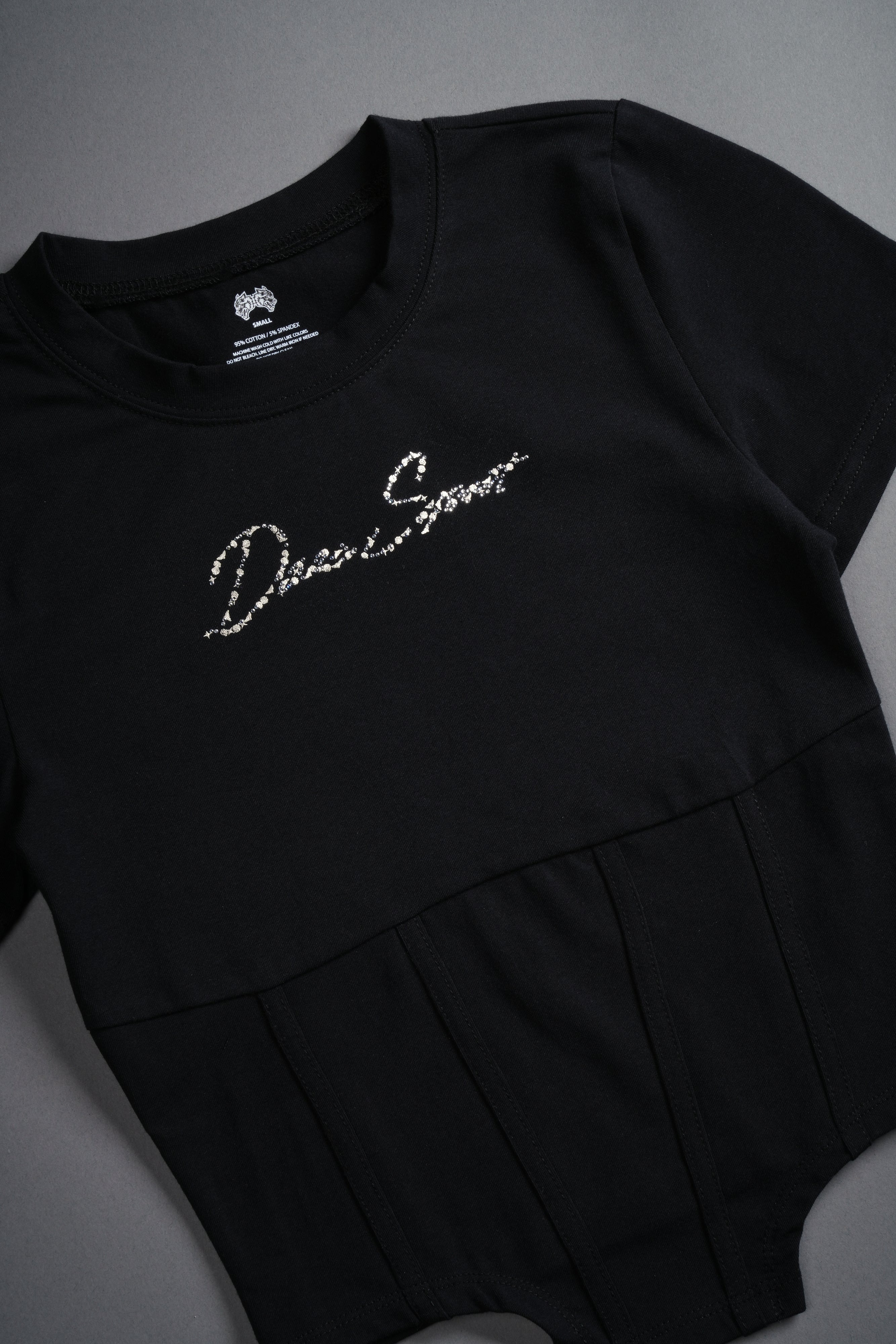 Darc Star Salem Corset Tee in Black — imagem 6