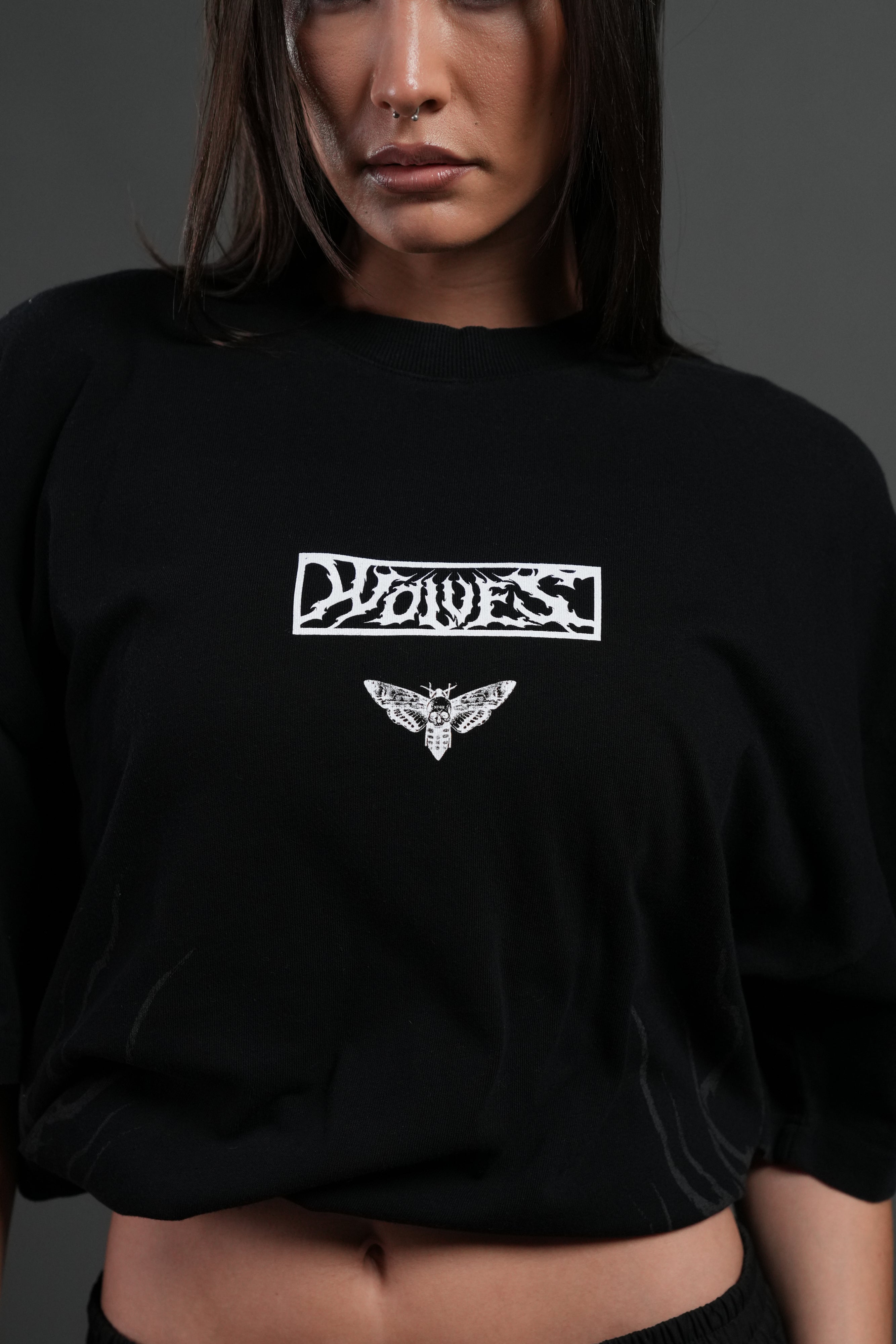 Death's-Head Premium Oversized Tee in Black — imagem 7