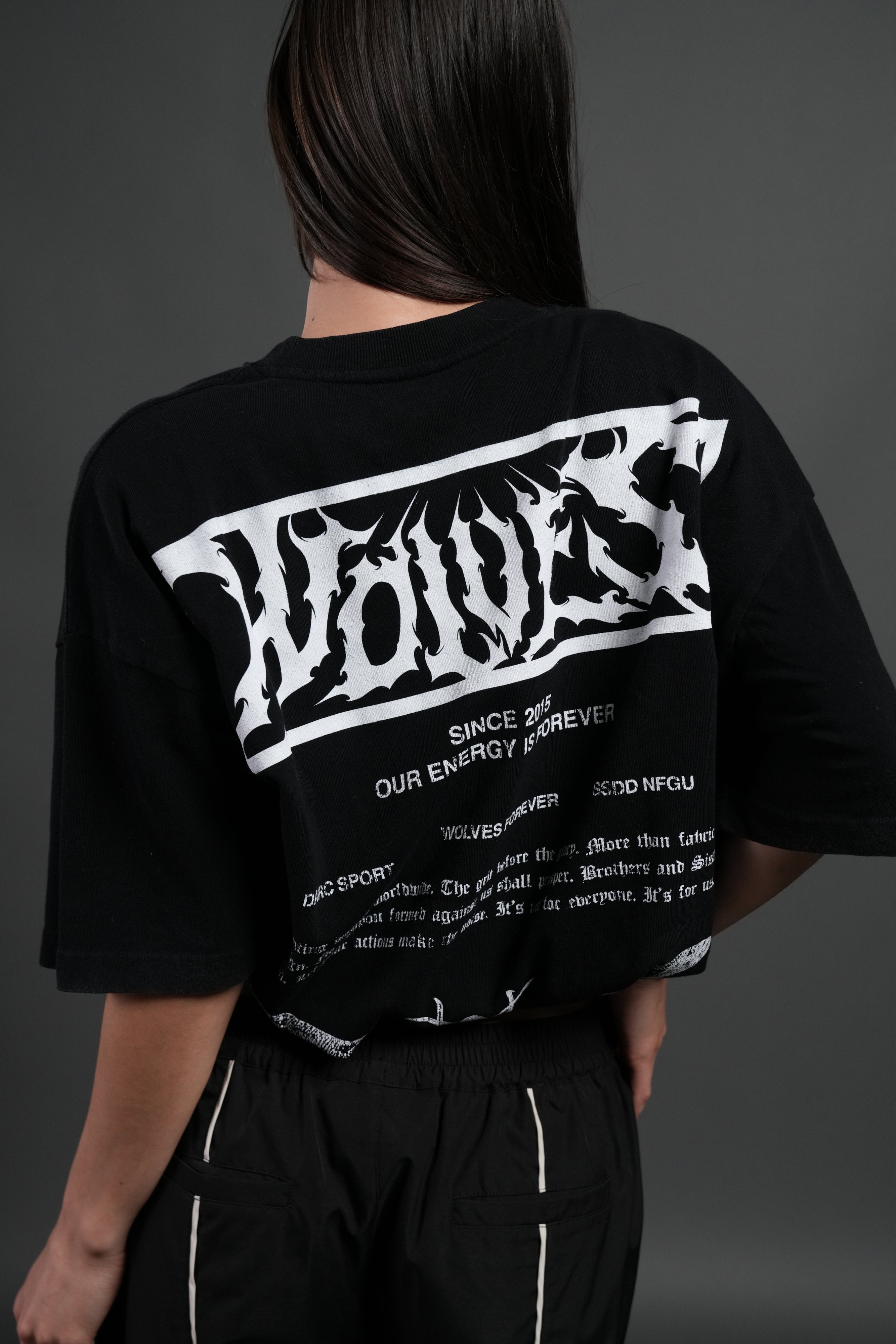 Death's-Head Premium Oversized Tee in Black — imagem 4
