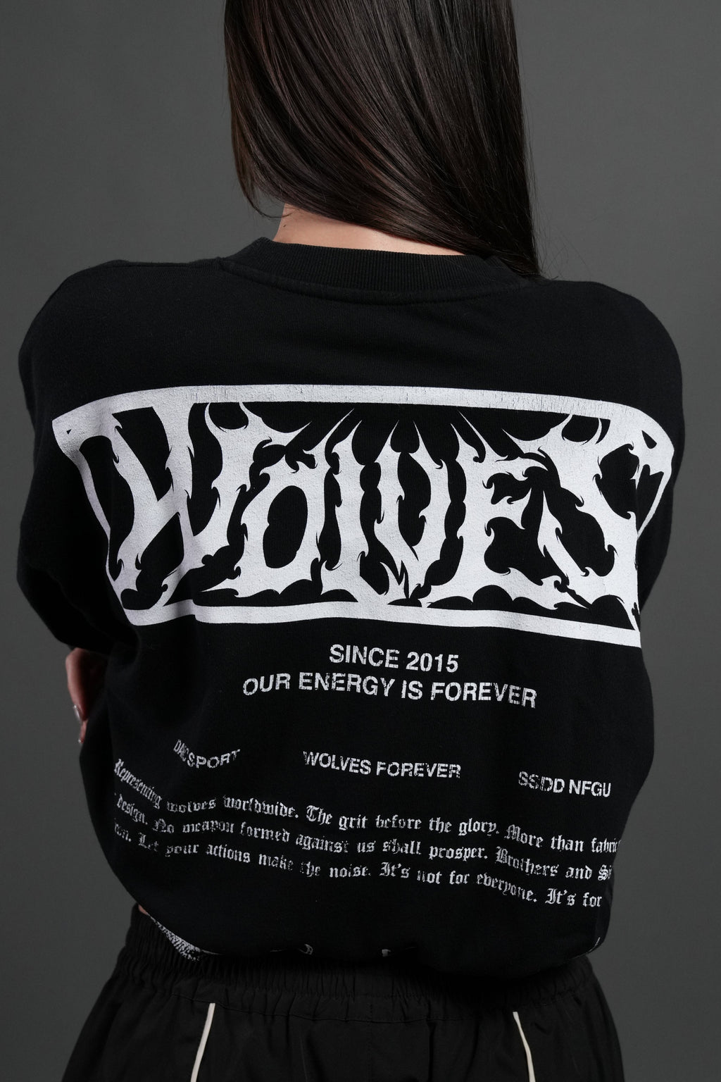 Death's-Head Premium Oversized Tee in Black — imagem 8