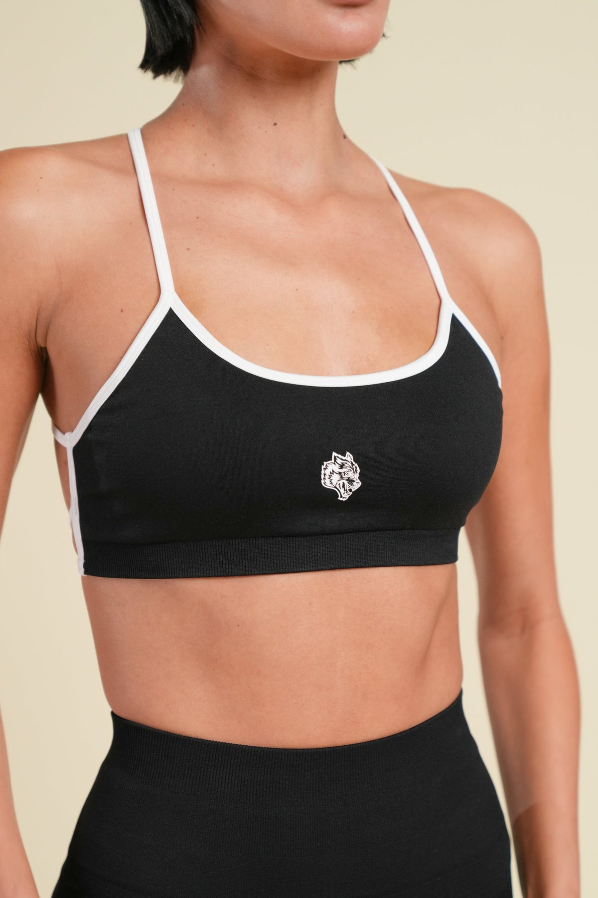 Wolf "Layla" Soft Seamless Bra in Black/White — imagem principal