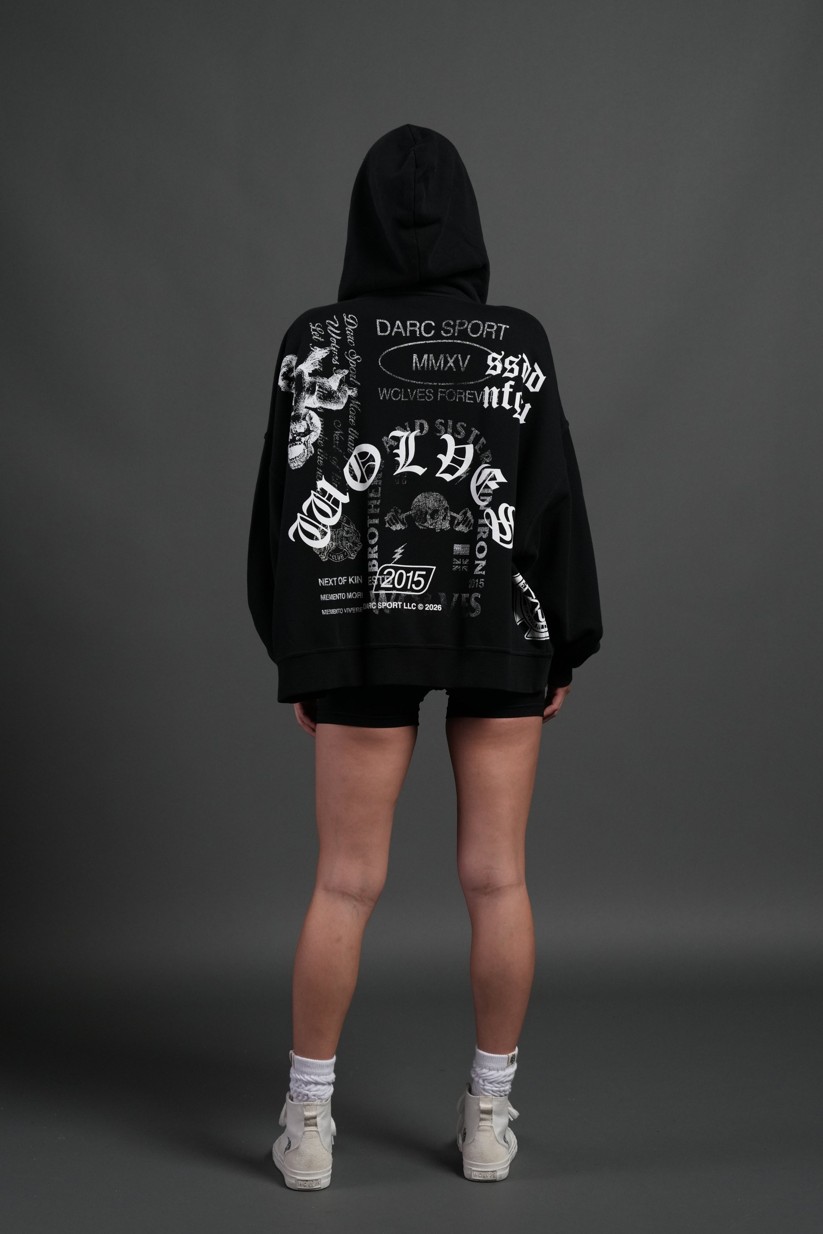 Next Of Kin NFGU Vex Double Zip Hoodie in Black — imagem 6