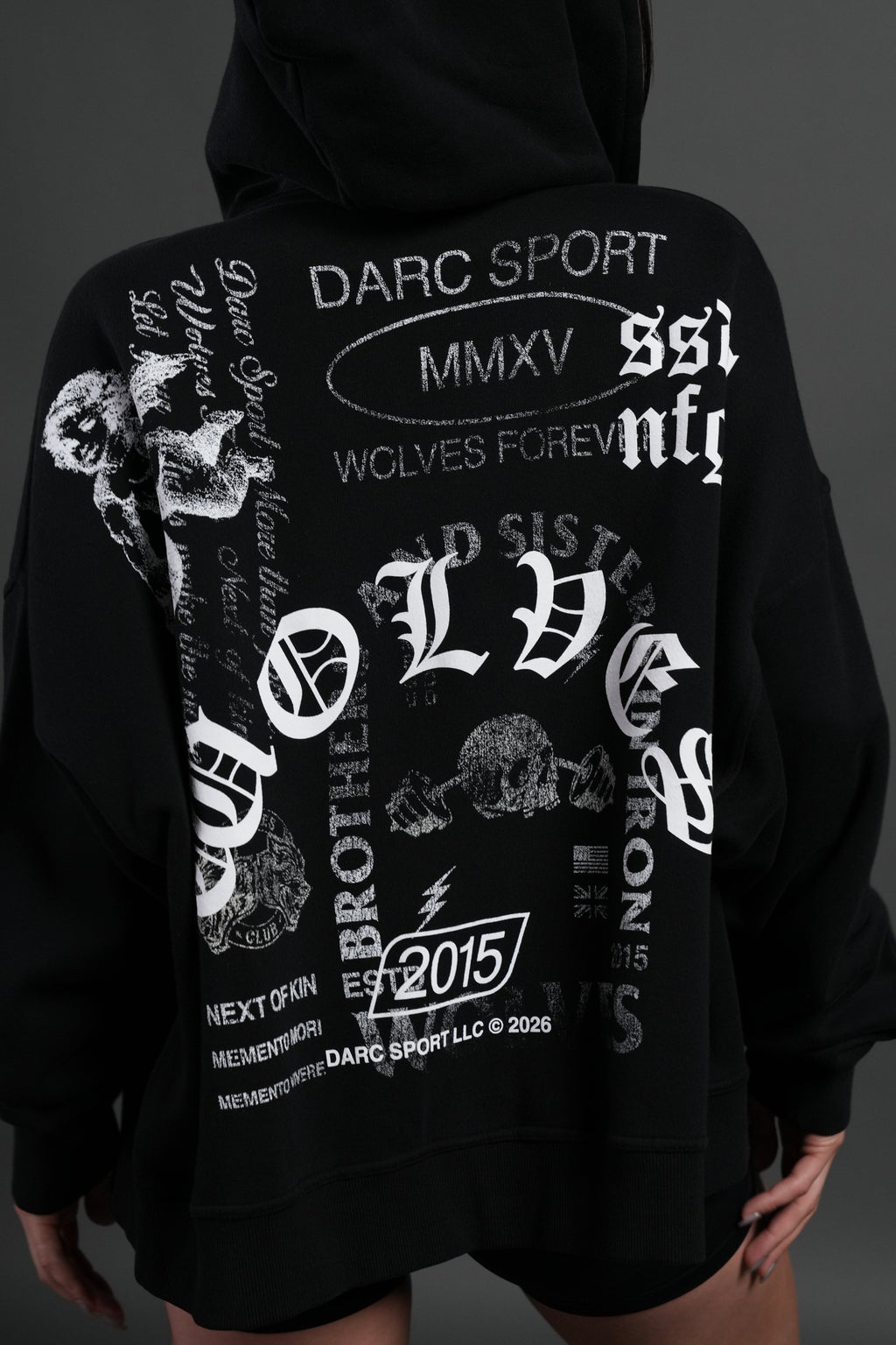 Next Of Kin NFGU Vex Double Zip Hoodie in Black — imagem 8