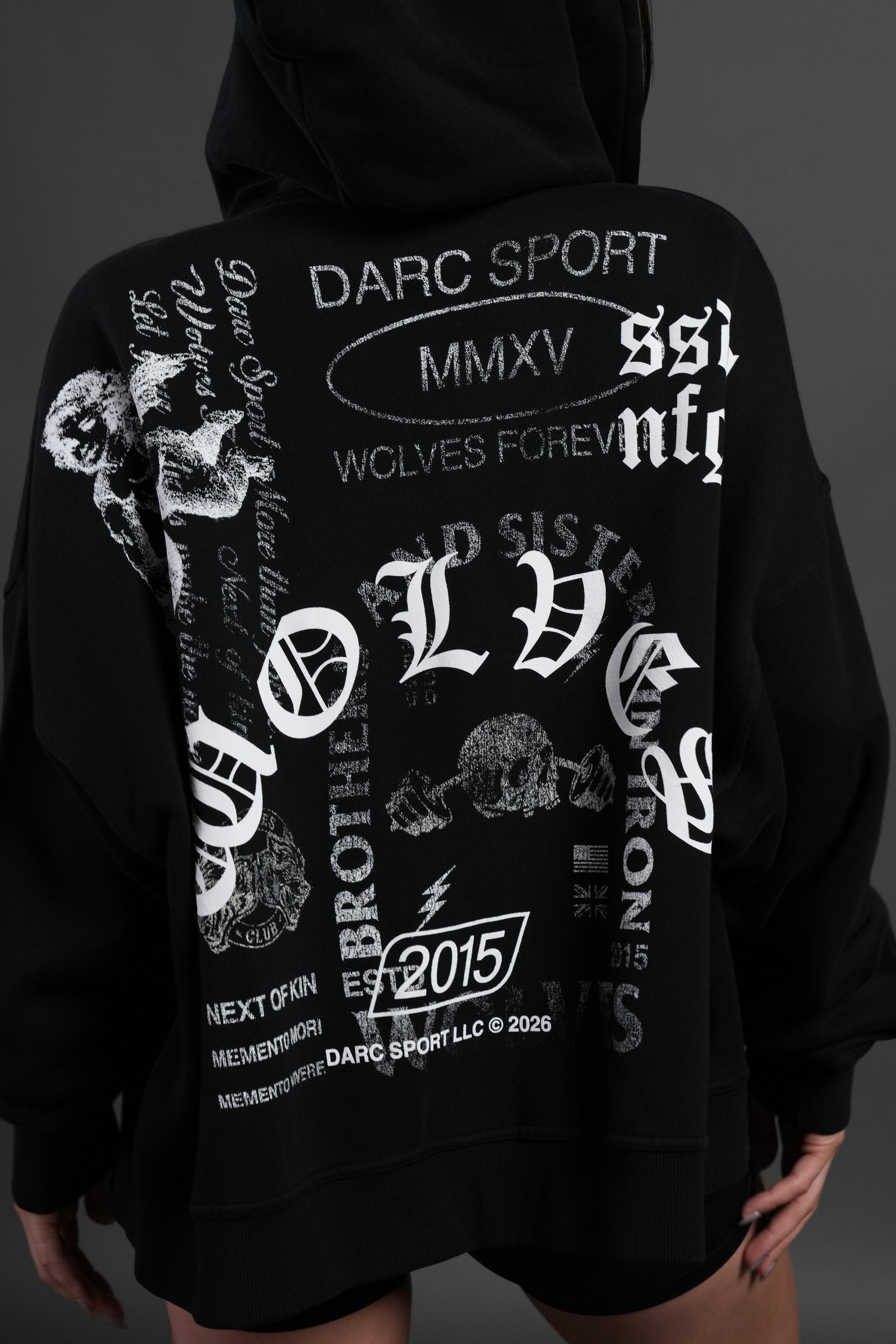 Next Of Kin NFGU Vex Double Zip Hoodie in Black — imagem 8