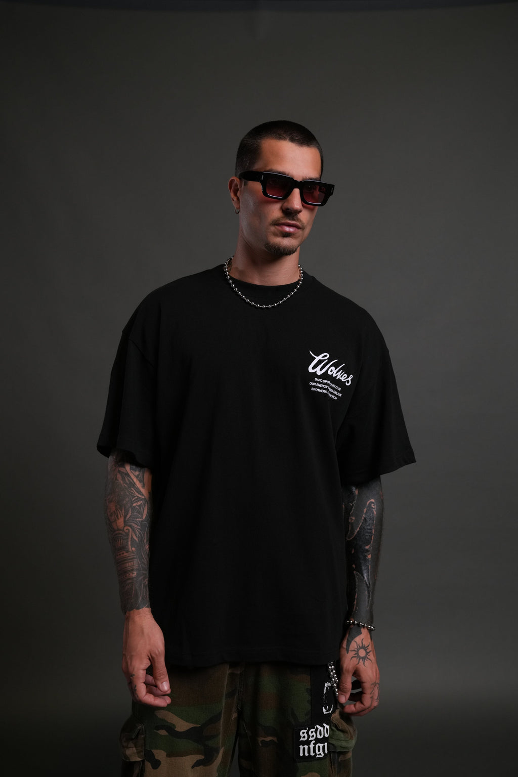 Western Wolves Forever "Premium" Oversized Tee in Black — imagem 2