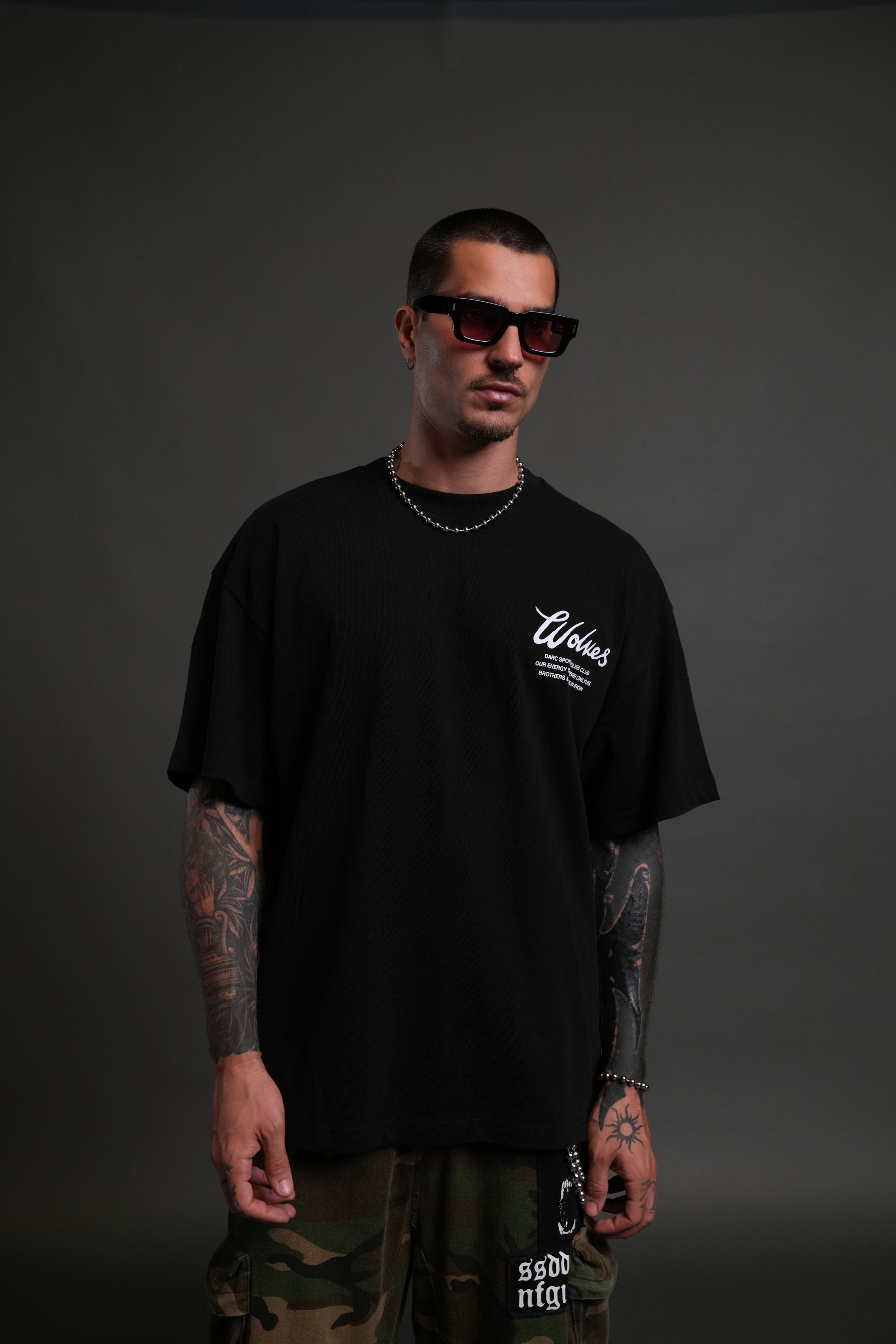 Western Wolves Forever "Premium" Oversized Tee in Black — imagem 2