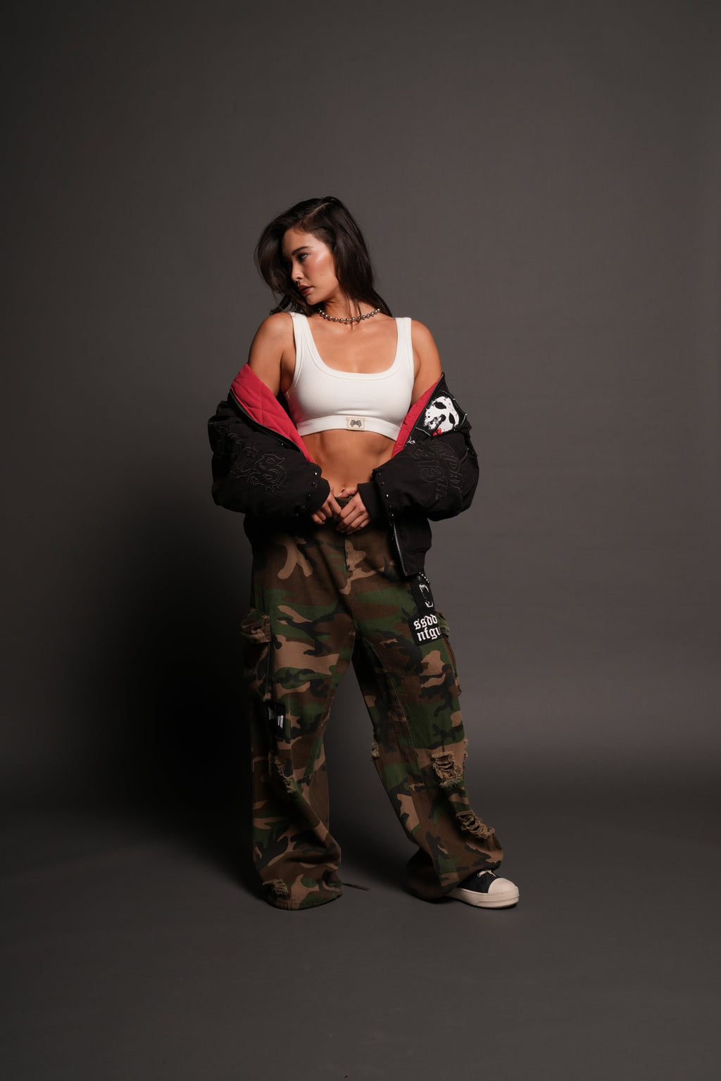 Jason Frvr Cloud Quilted Reversible Bomber Jacket In Black/Oxblood